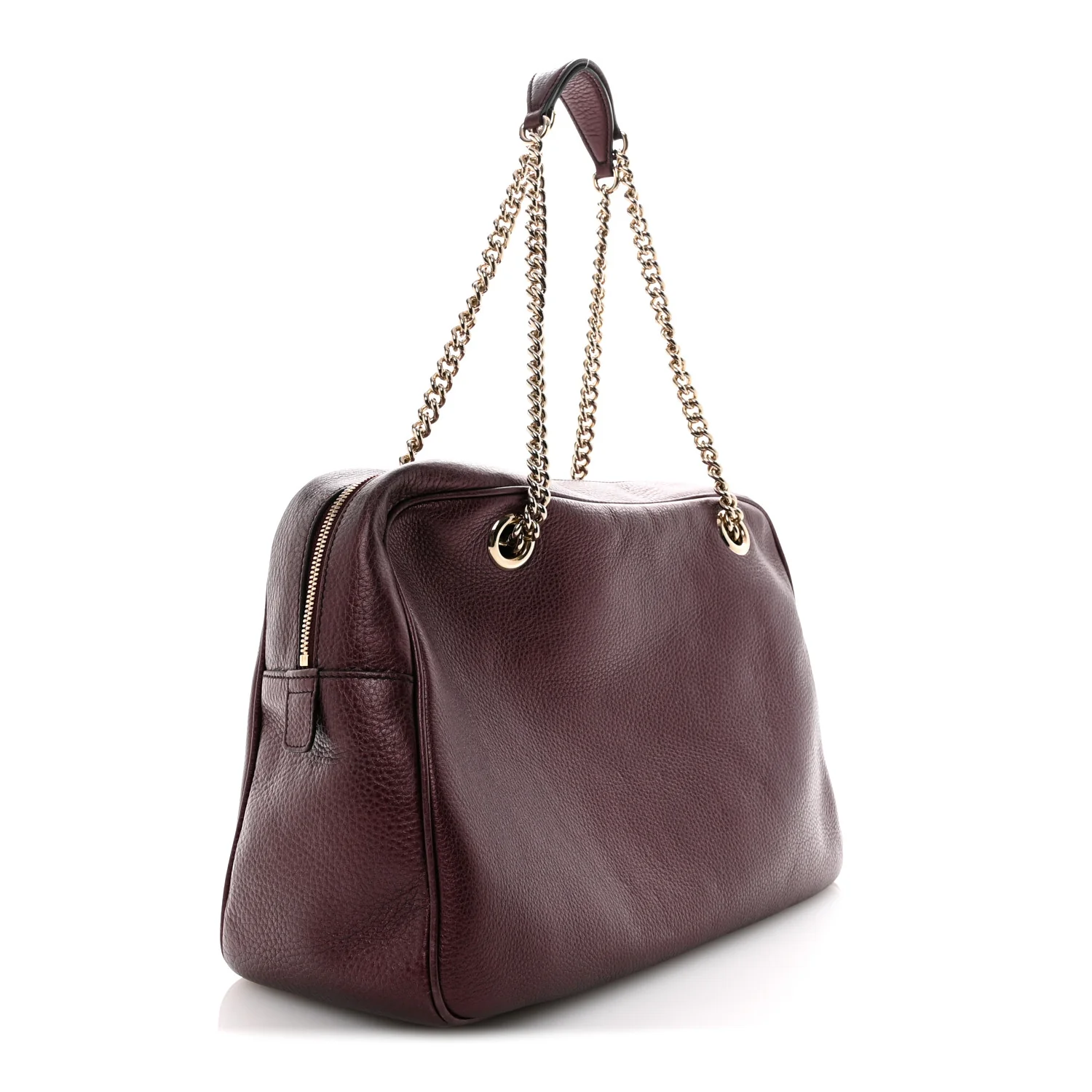 Metallic Cellarius Calfskin Medium Soho Bowler Classic Burgundy - Image 3