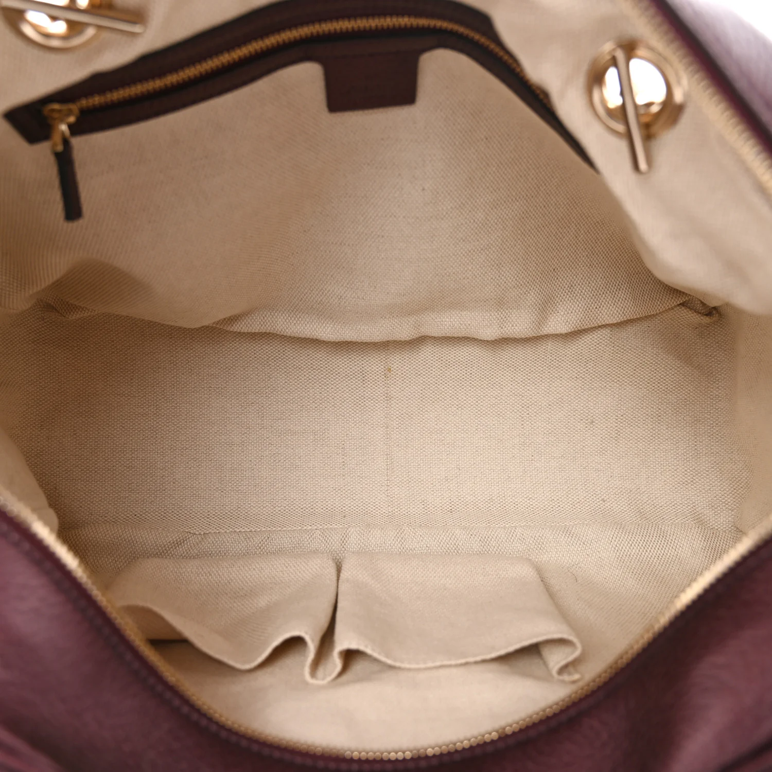 Metallic Cellarius Calfskin Medium Soho Bowler Classic Burgundy - Image 5