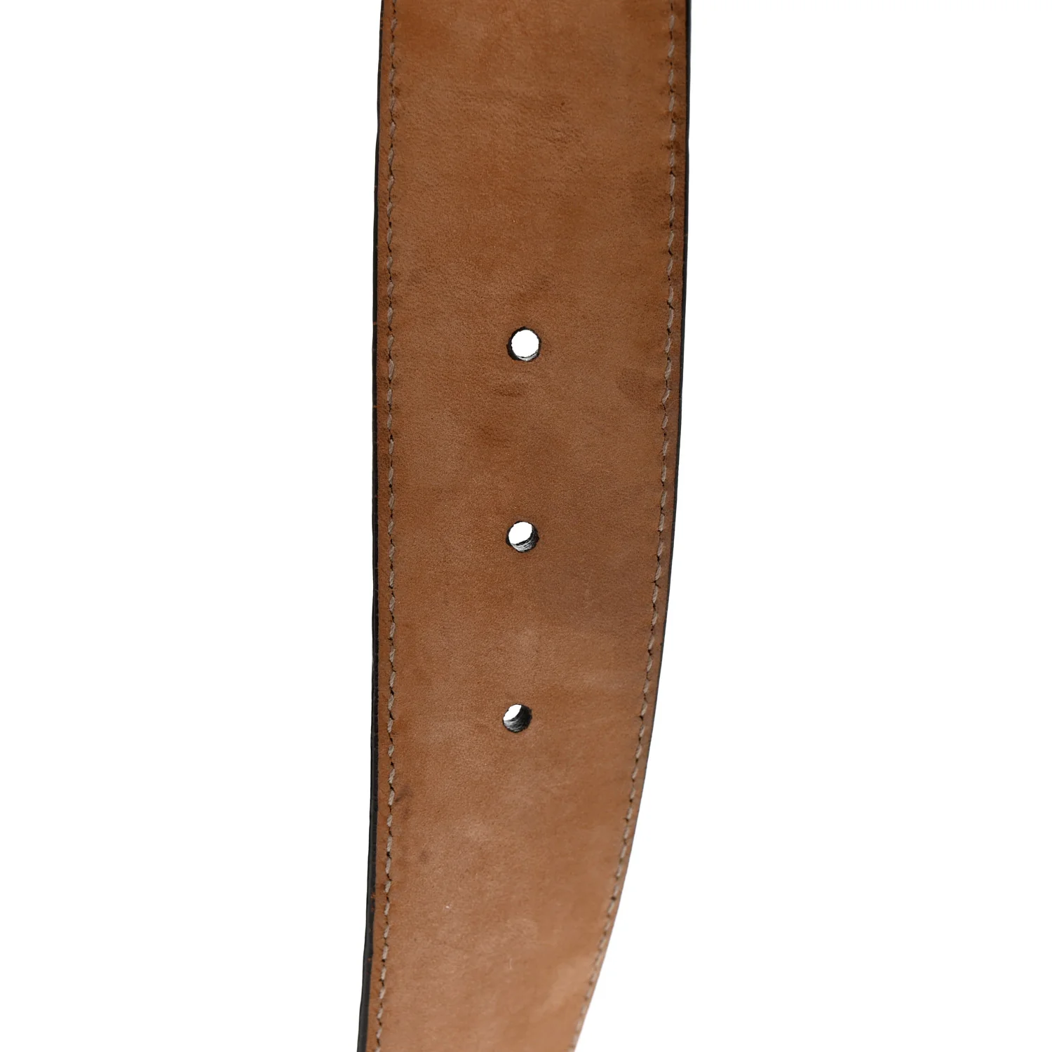 Metallic Guccissima Signature Interlocking G 40mm Belt 80 32 Cognac Brown - Image 5