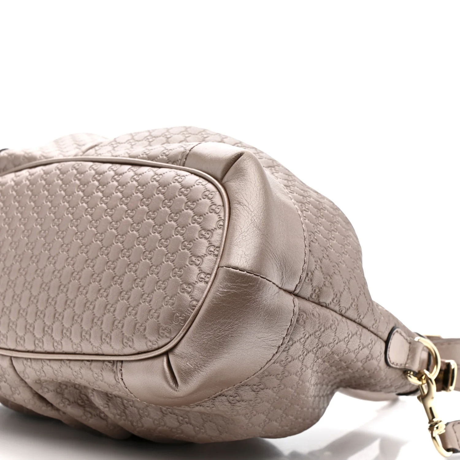Metallic Microguccissima Medium Sukey Top Handle Bag Dark Cipria - Image 10