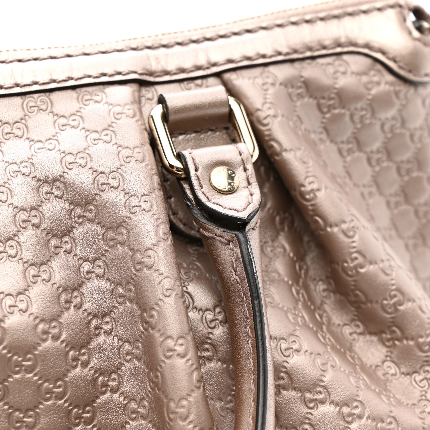Metallic Microguccissima Medium Sukey Top Handle Bag Dark Cipria - Image 11