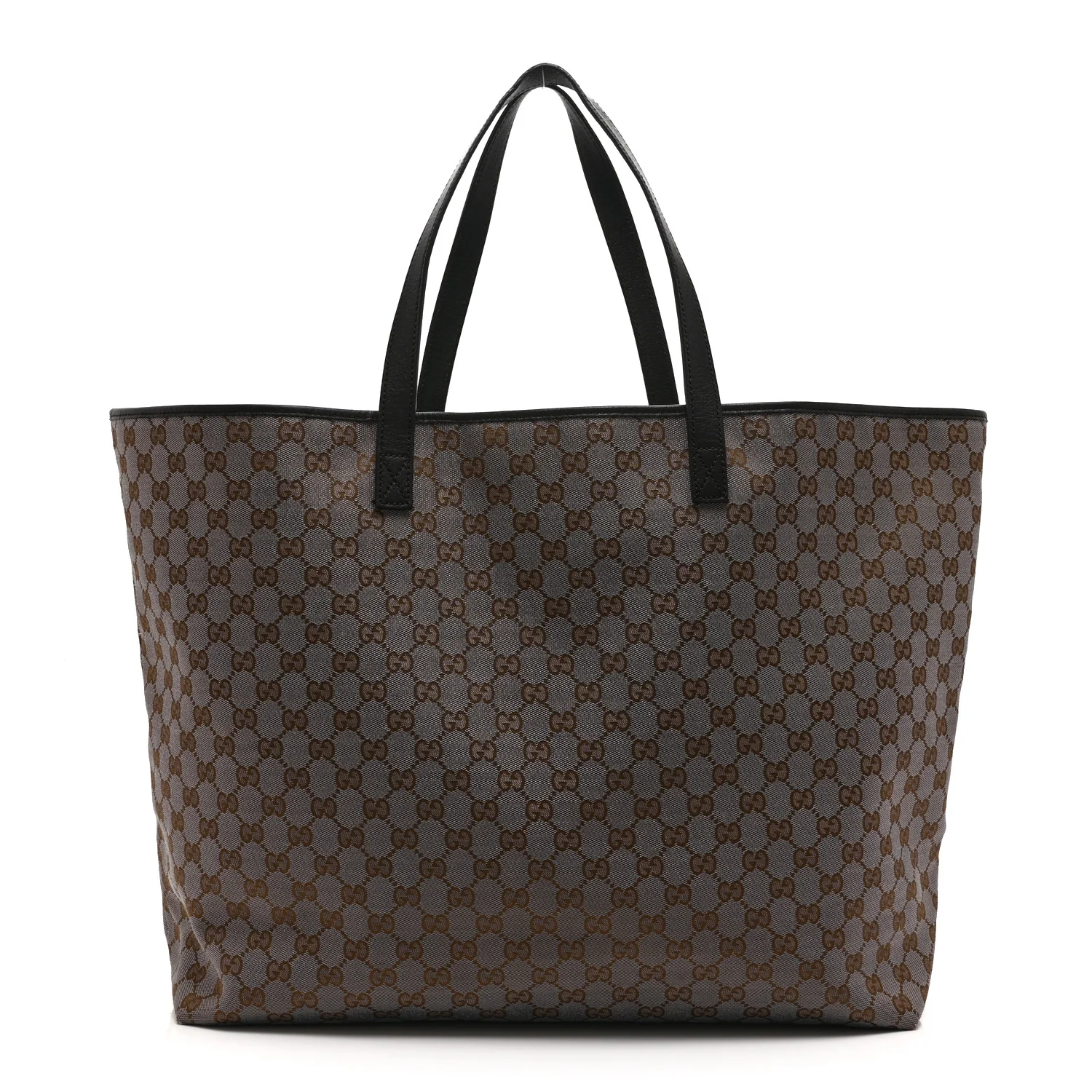 Metallic Monogram XL Shopper Tote Black