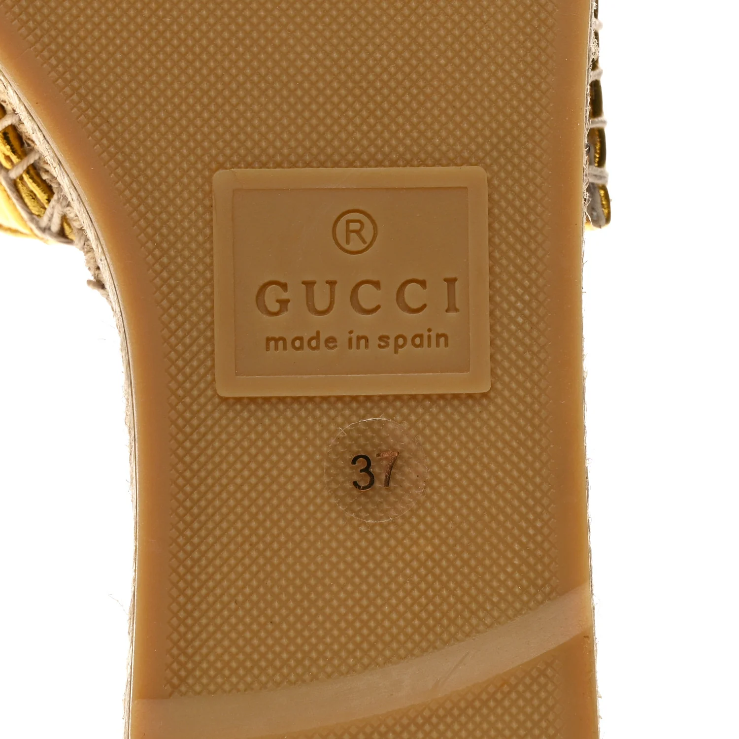 Metallic Nappa Matelasse GG Marmont Espadrille Slide Sandals 37 Oro - Image 7