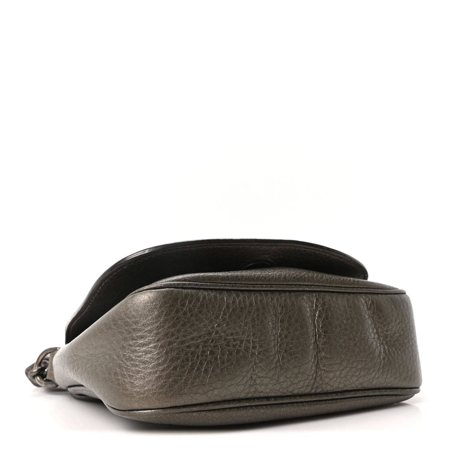 Metallic Pebbled Calfskin Small Soho Flap Crossbody Sasso - Image 4