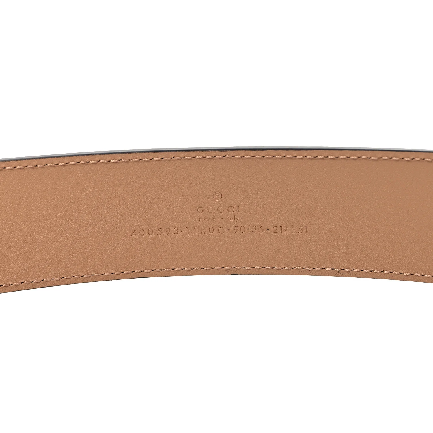 Metallic Textured Dollar Calfskin Double G 40mm Belt 90 36 Silver - Image 5