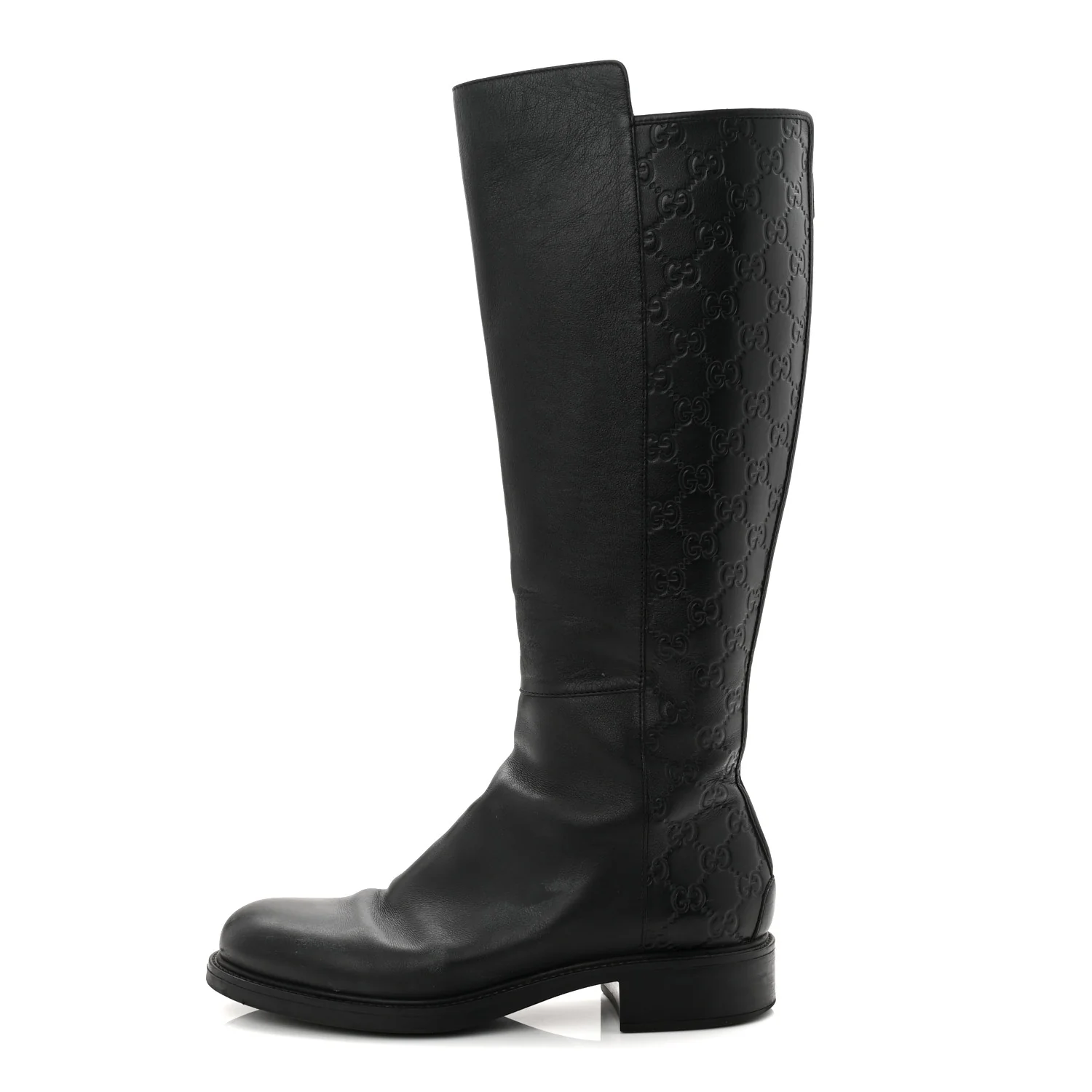 Microguccissima Knee High Riding Boots 40.5 Black