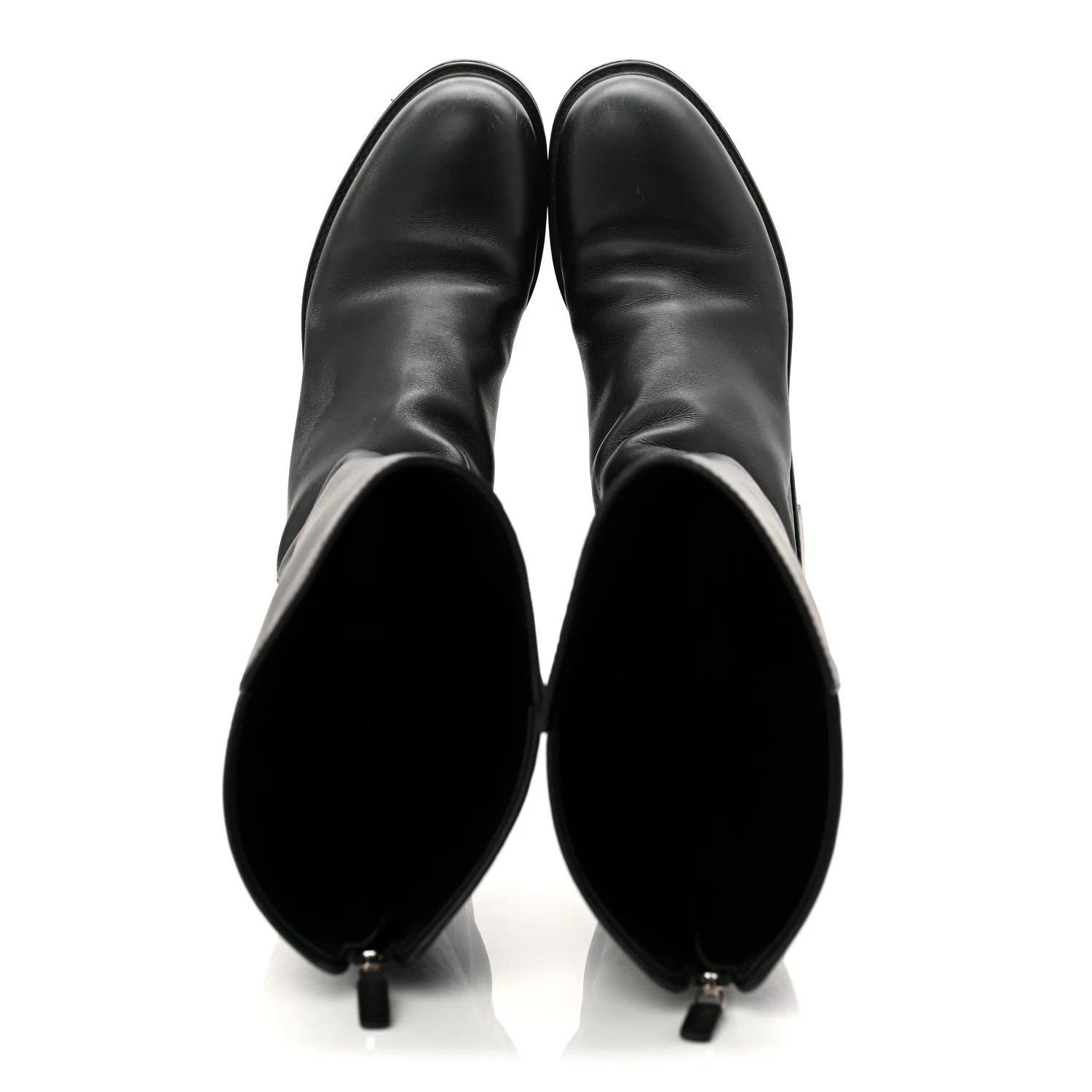 Microguccissima Knee High Riding Boots 40.5 Black - Image 5