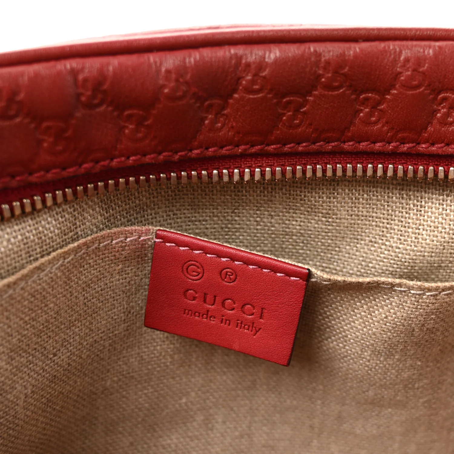Microguccissima Mini Bree Messenger Bag Red - Image 6