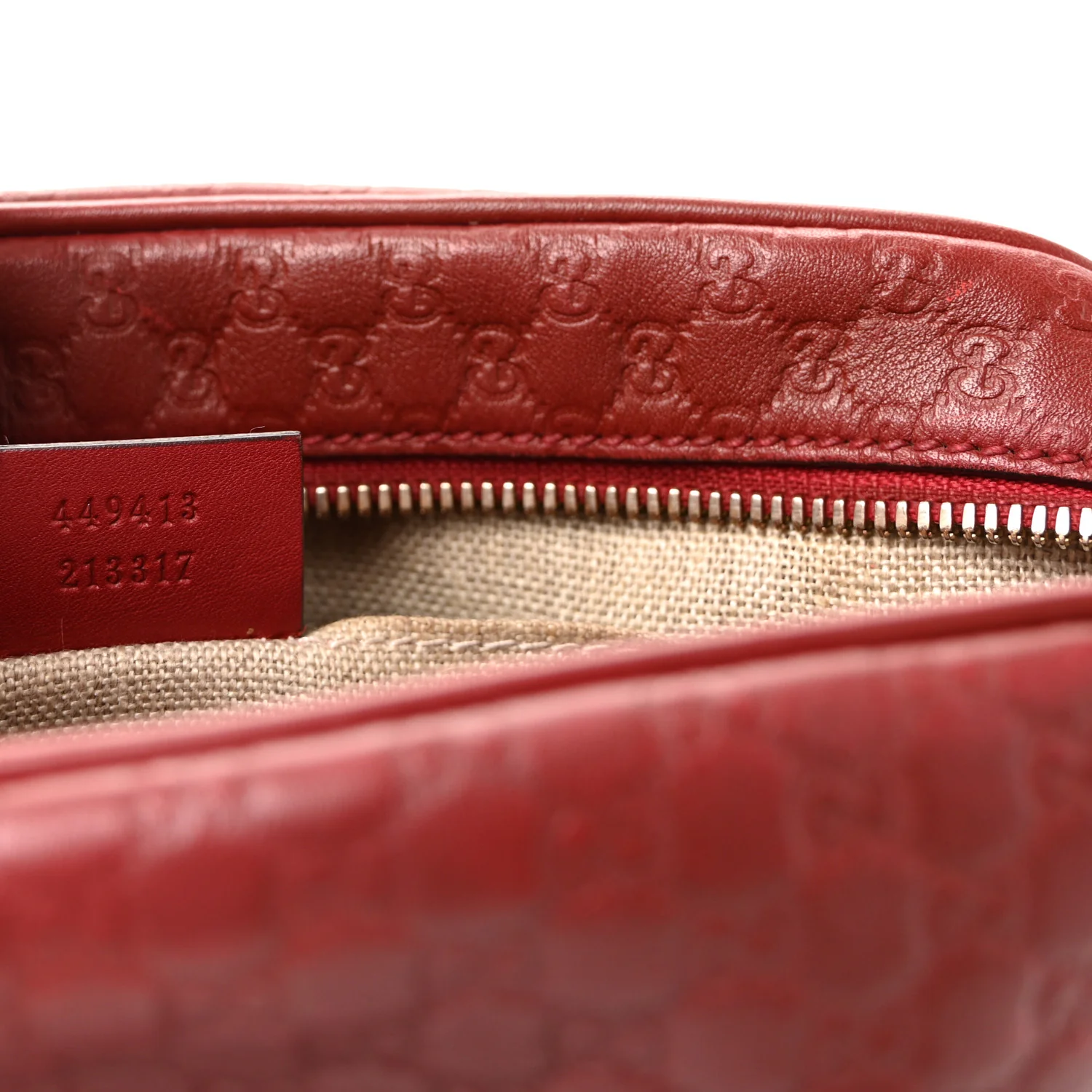 Microguccissima Mini Bree Messenger Bag Red - Image 7