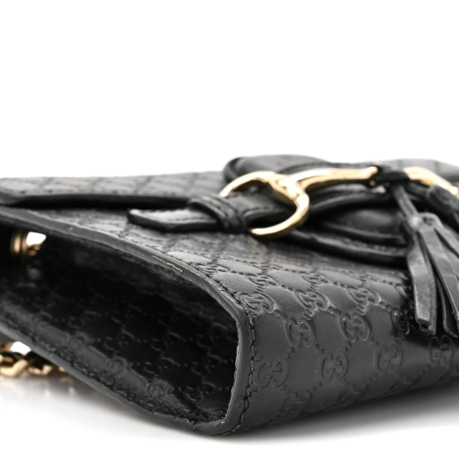 Microguccissima Mini Emily Chain Shoulder Bag Black - Image 10