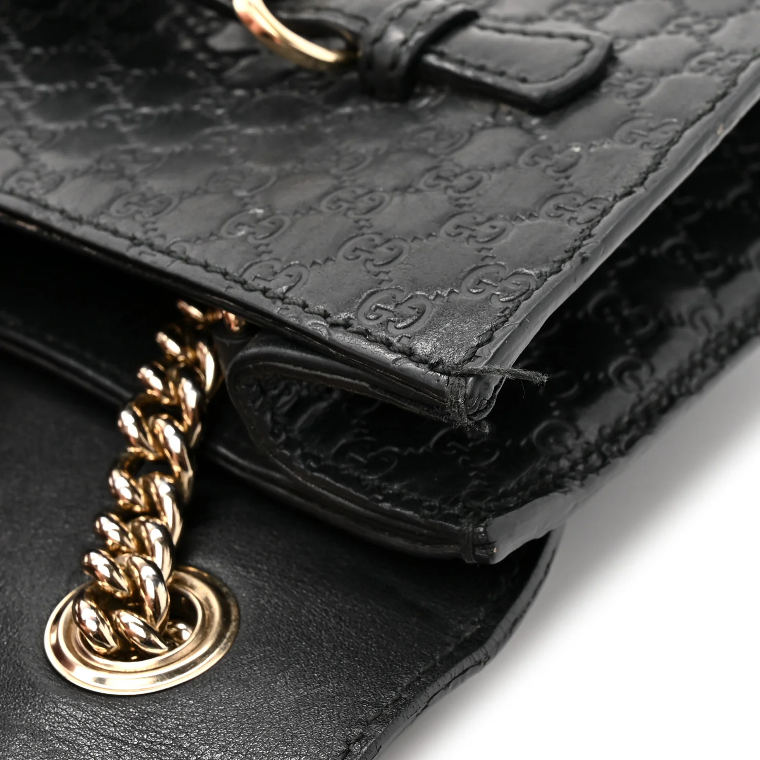 Microguccissima Mini Emily Chain Shoulder Bag Black - Image 11