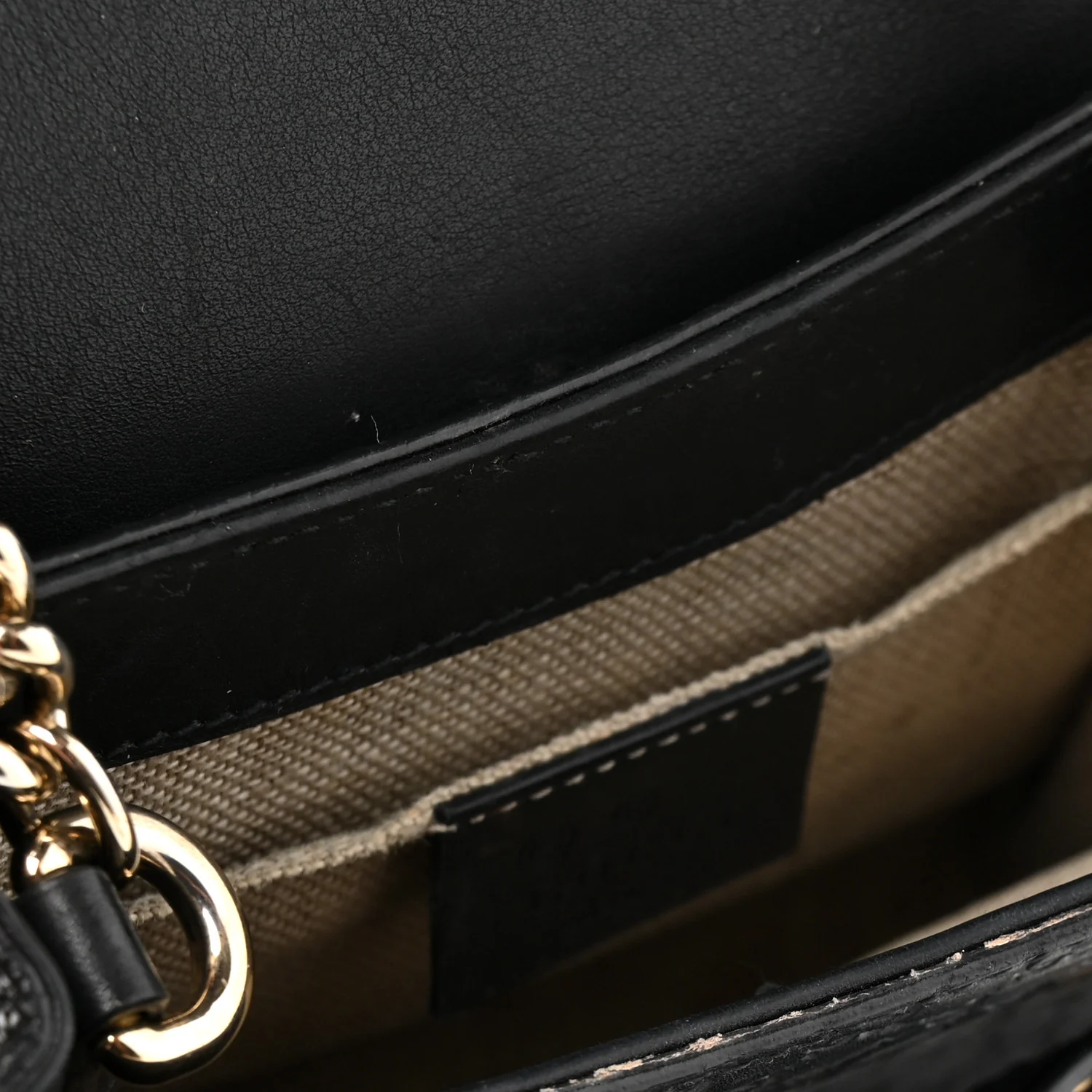 Microguccissima Mini Emily Chain Shoulder Bag Black - Image 13