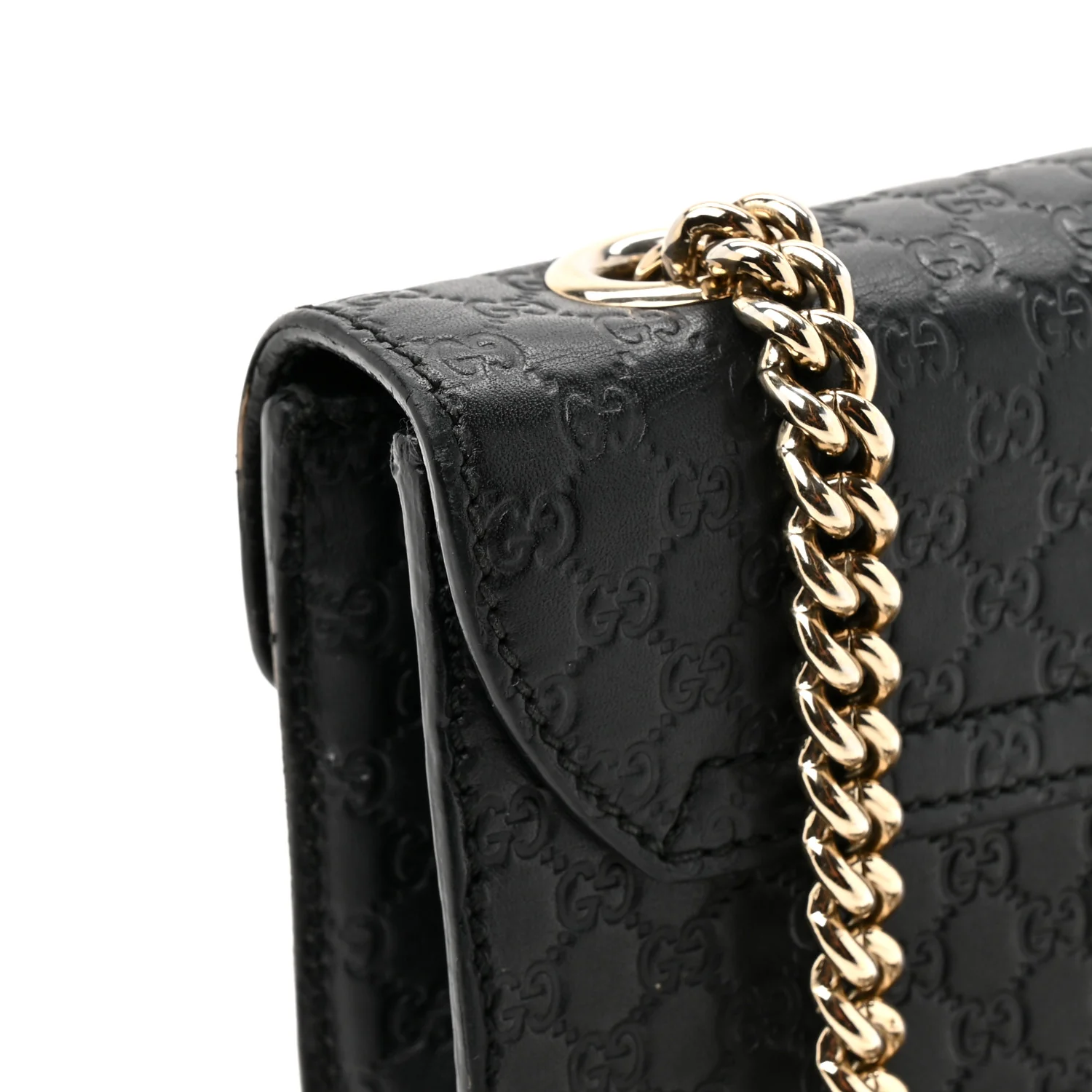 Microguccissima Mini Emily Chain Shoulder Bag Black - Image 15
