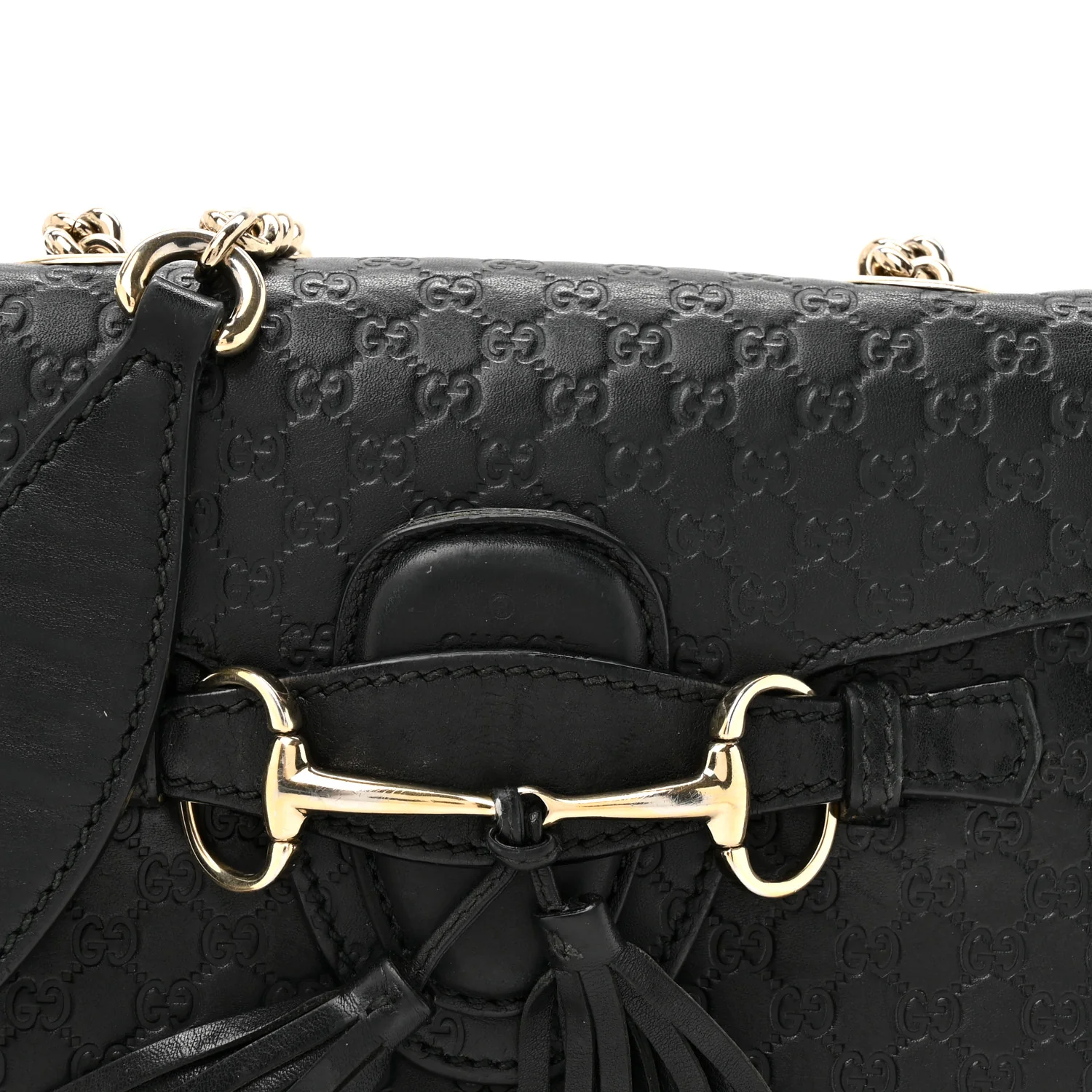 Microguccissima Mini Emily Chain Shoulder Bag Black - Image 8