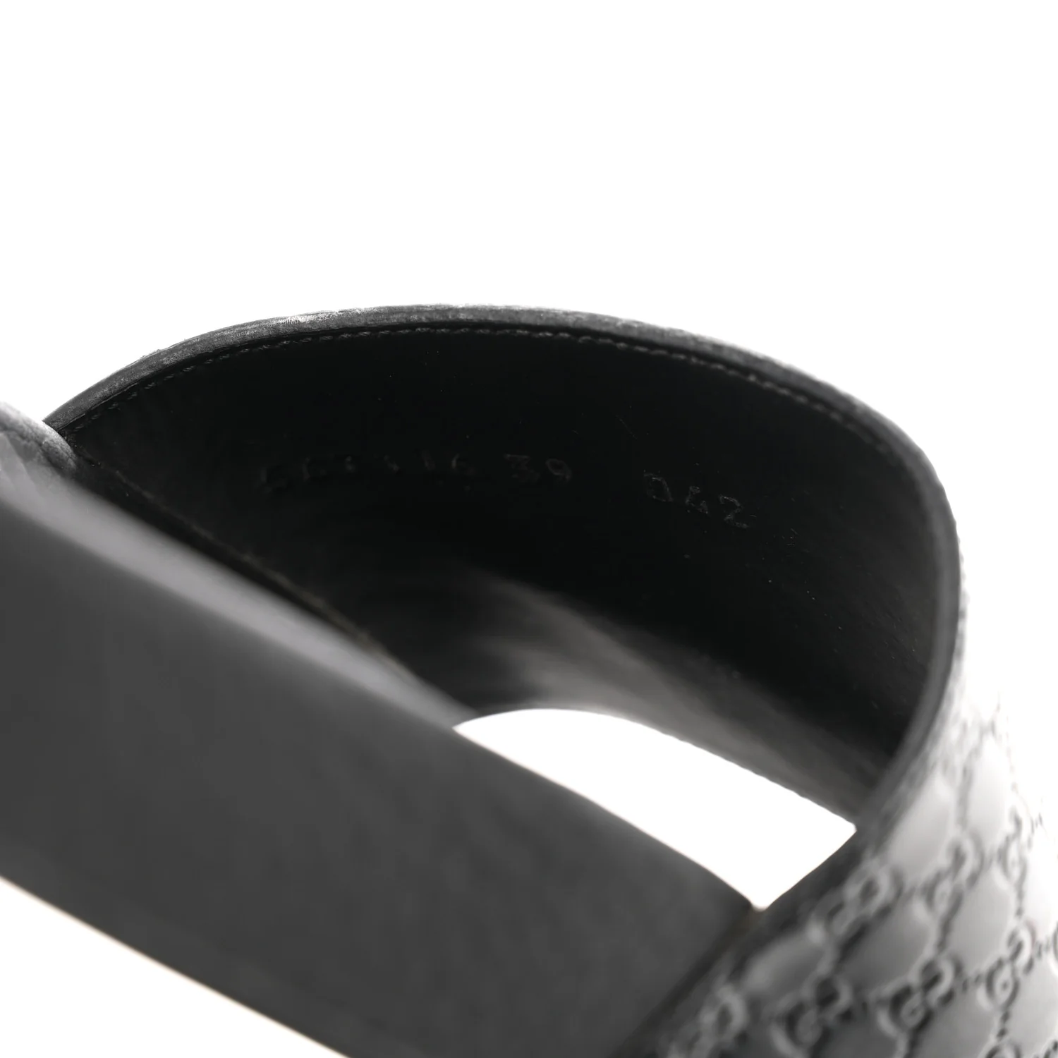Microguccissima Slide Sandals 39 Black - Image 7
