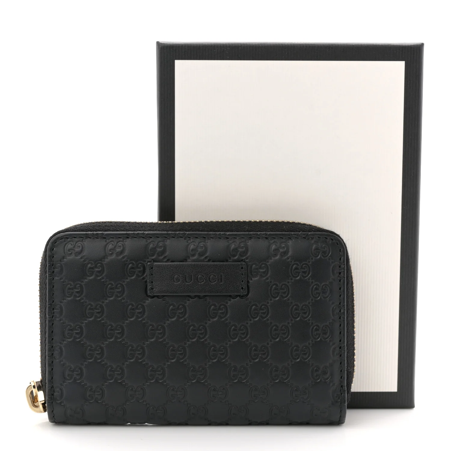 Microguccissima Zip Around Card Case Black - Image 7