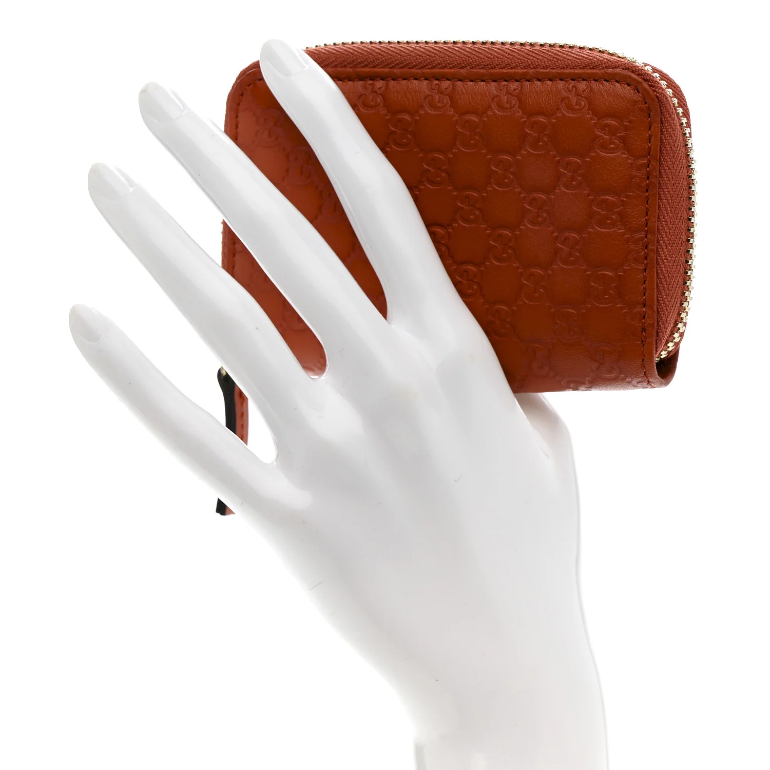 Microguccissima Zip Around Key Case Sun Orange - Image 2