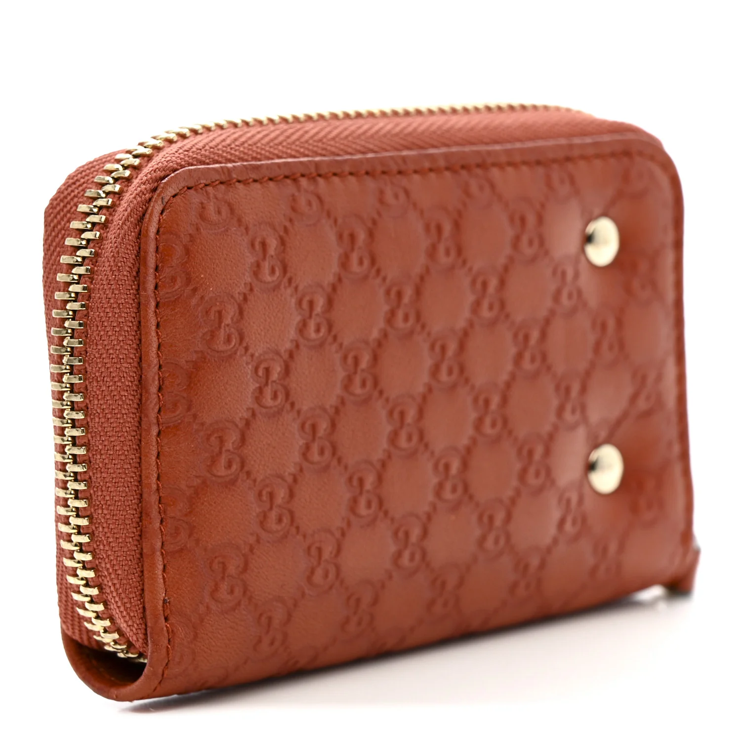 Microguccissima Zip Around Key Case Sun Orange - Image 3