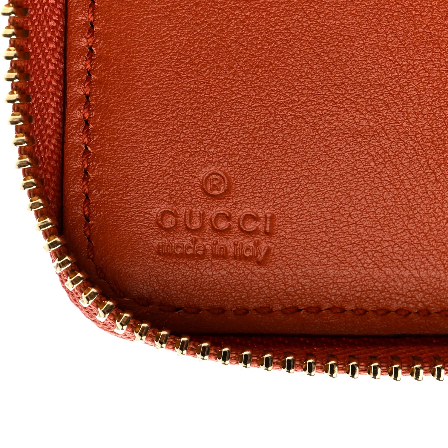 Microguccissima Zip Around Key Case Sun Orange - Image 5