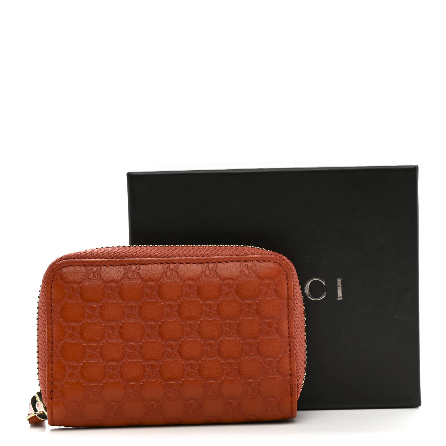 Microguccissima Zip Around Key Case Sun Orange - Image 7