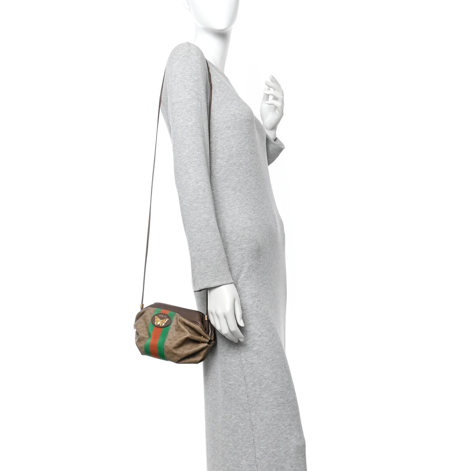Mini Vintage GG Supreme Monogram Web Butterfly New Candy Crossbody Beige New Acero - Image 2