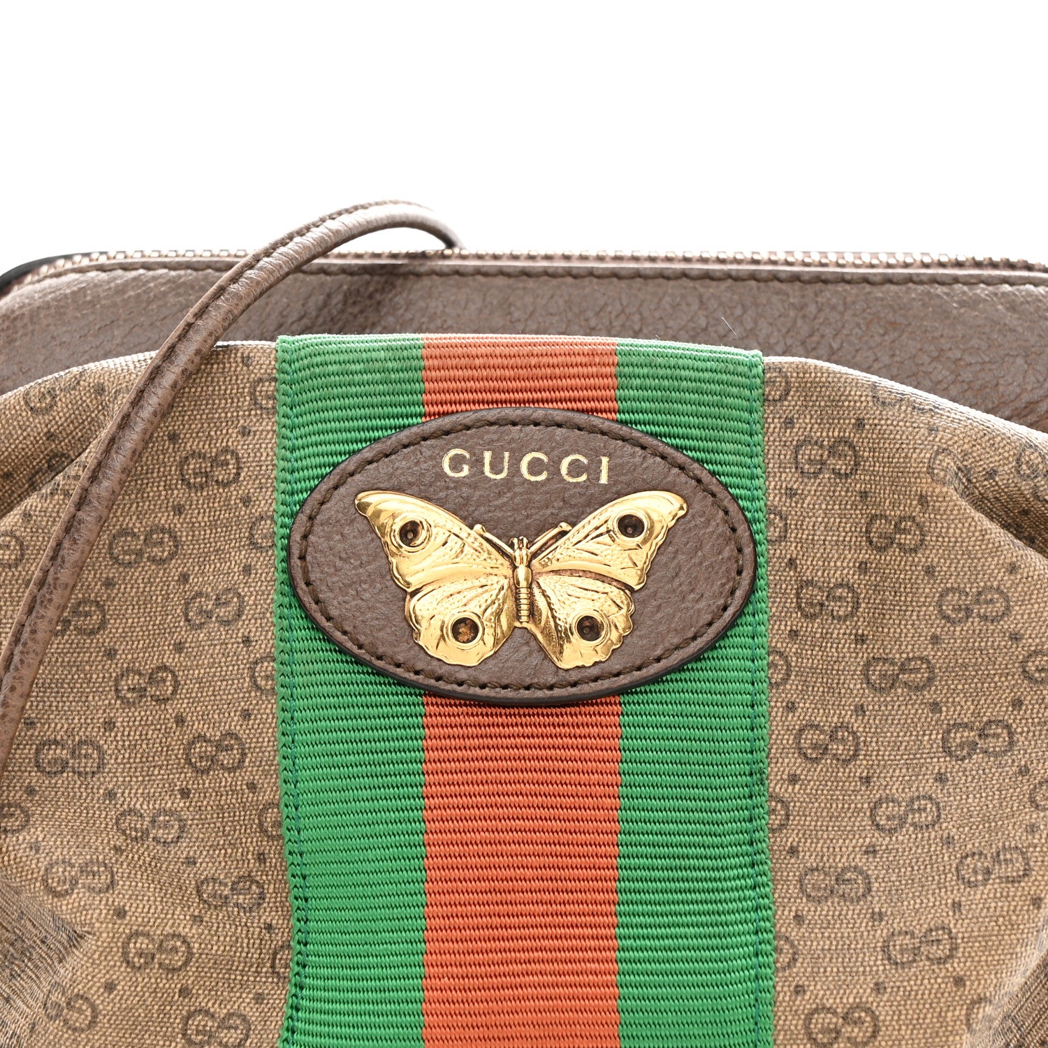 Mini Vintage GG Supreme Monogram Web Butterfly New Candy Crossbody Beige New Acero - Image 8
