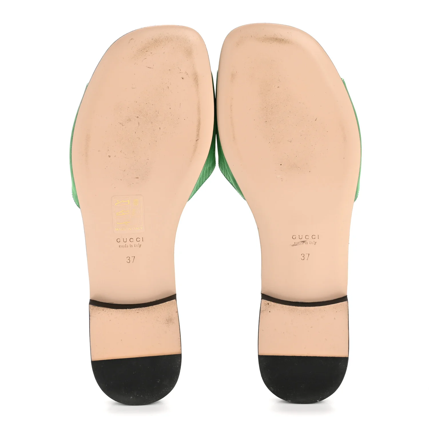 Moire Fabric Crystal Square G Madelyn Slide Sandals 37 New Shamarock - Image 6