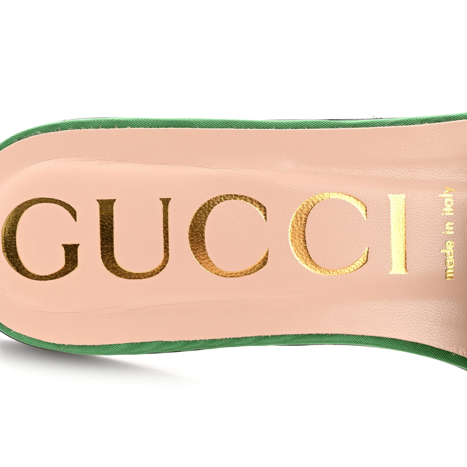 Moire Fabric Crystal Square G Madelyn Slide Sandals 37 New Shamarock - Image 8