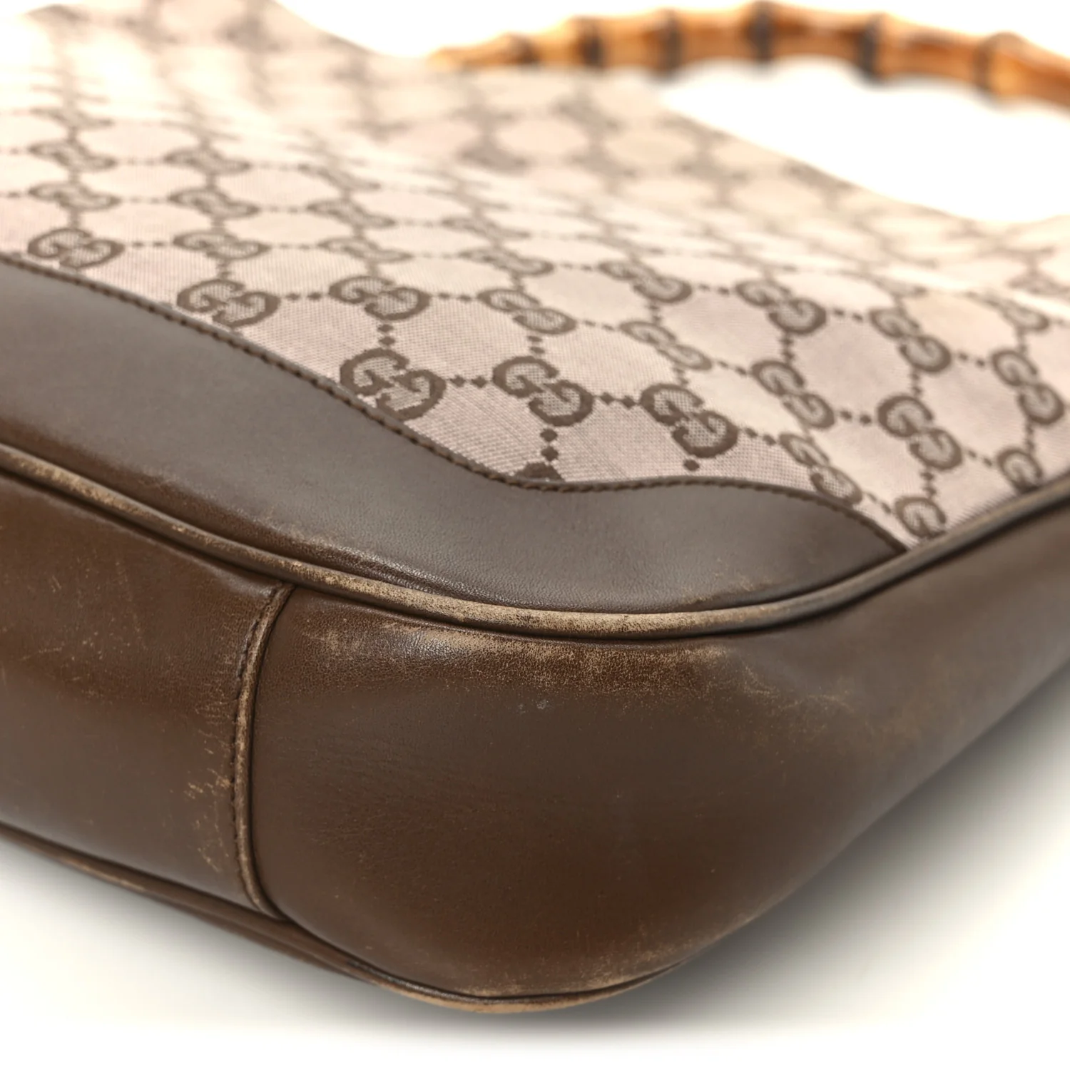Monogram Bamboo Top Handle Bag Brown Pink - Image 13