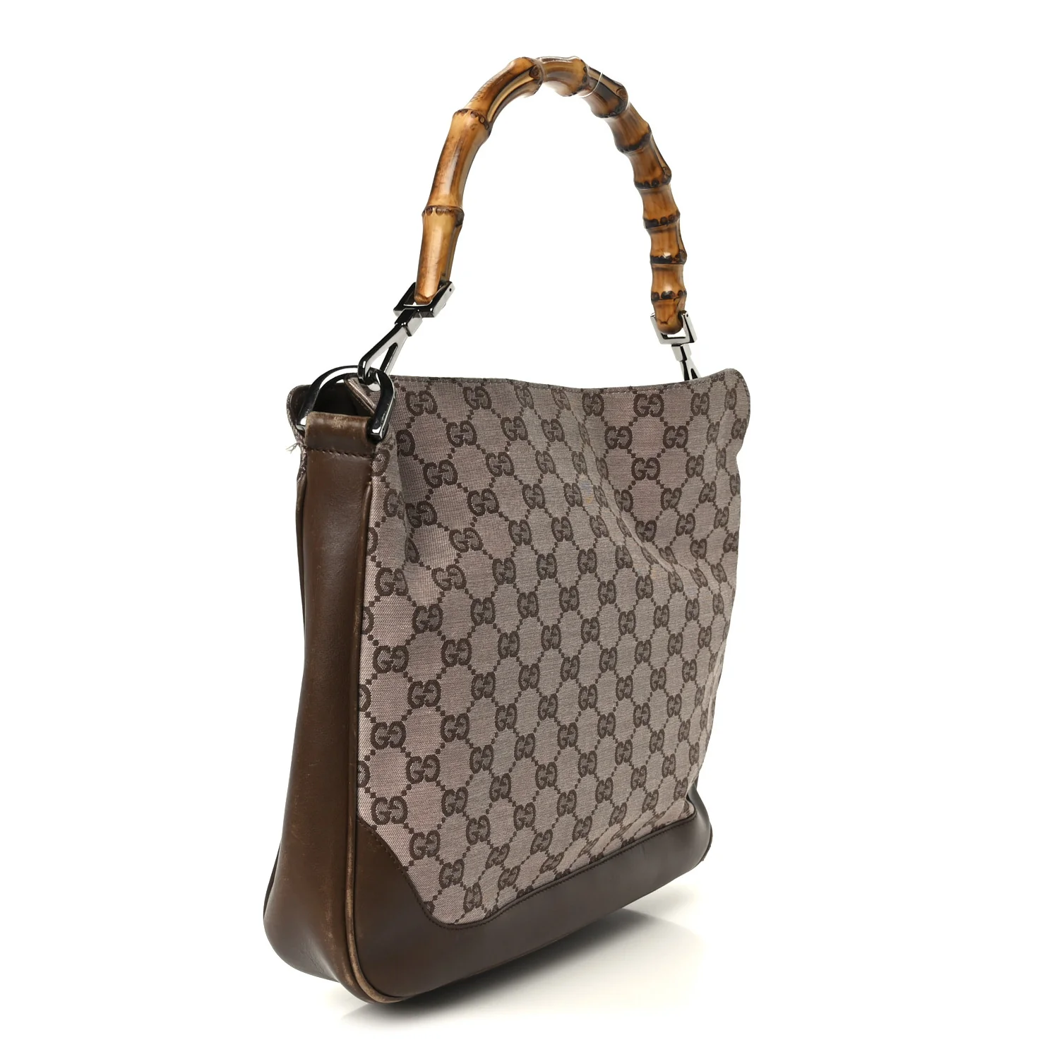 Monogram Bamboo Top Handle Bag Brown Pink - Image 3
