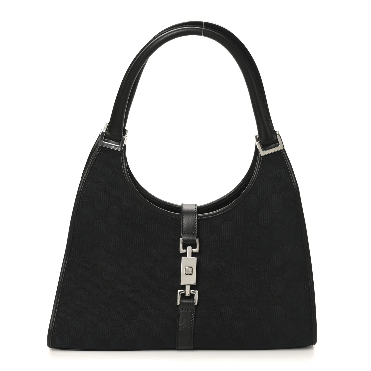 Monogram Bardot Shoulder Bag Black