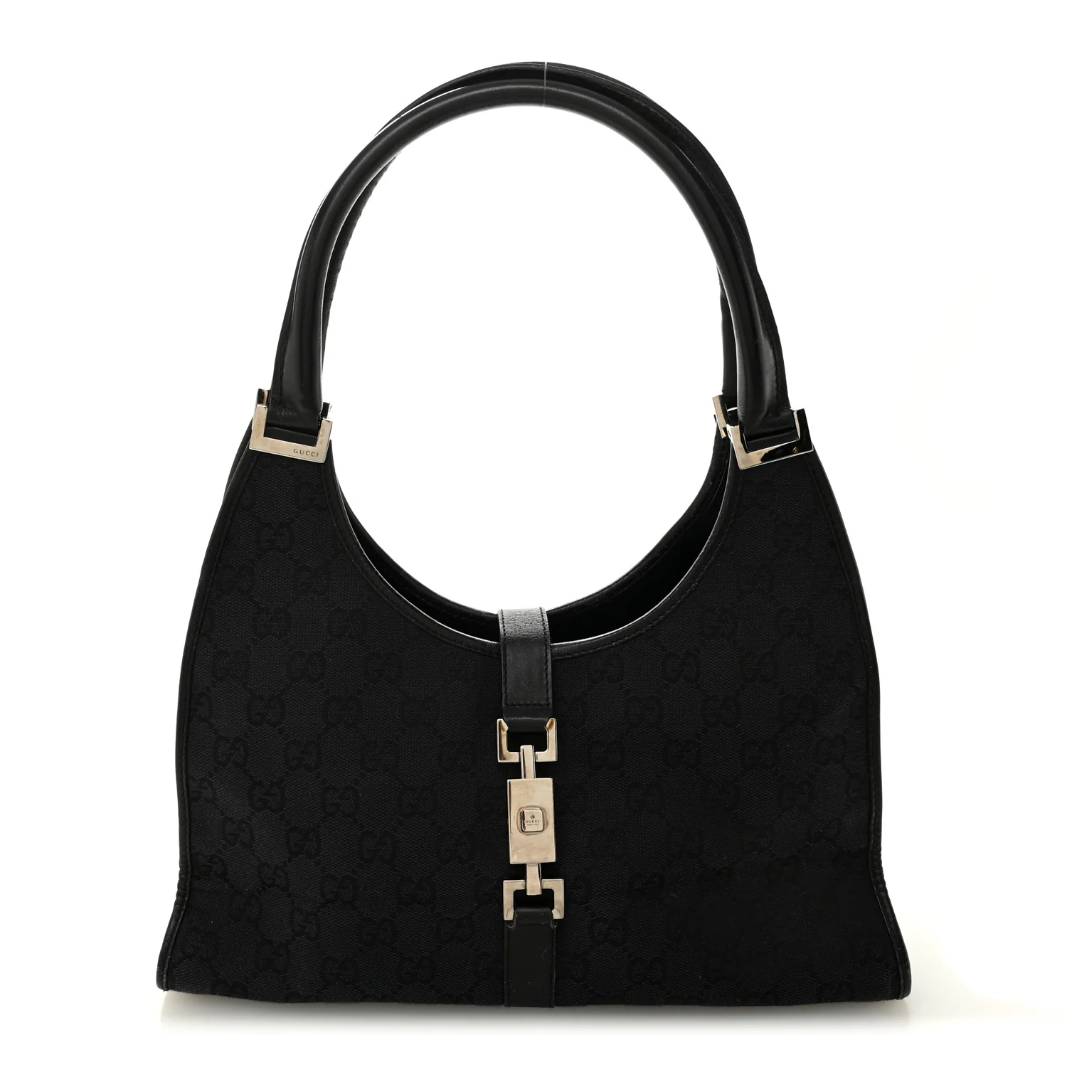 Monogram Bardot Shoulder Bag Black