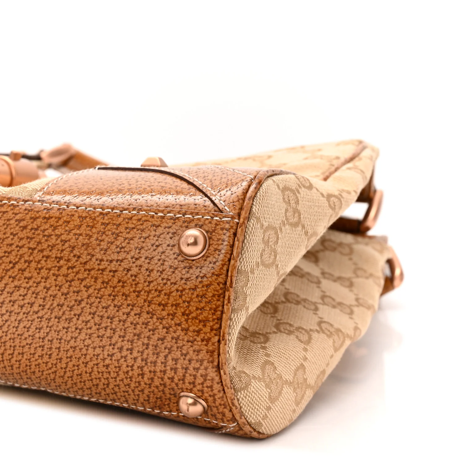 Monogram Calfskin Large Bardot Shoulder Bag Light Brown - Image 10