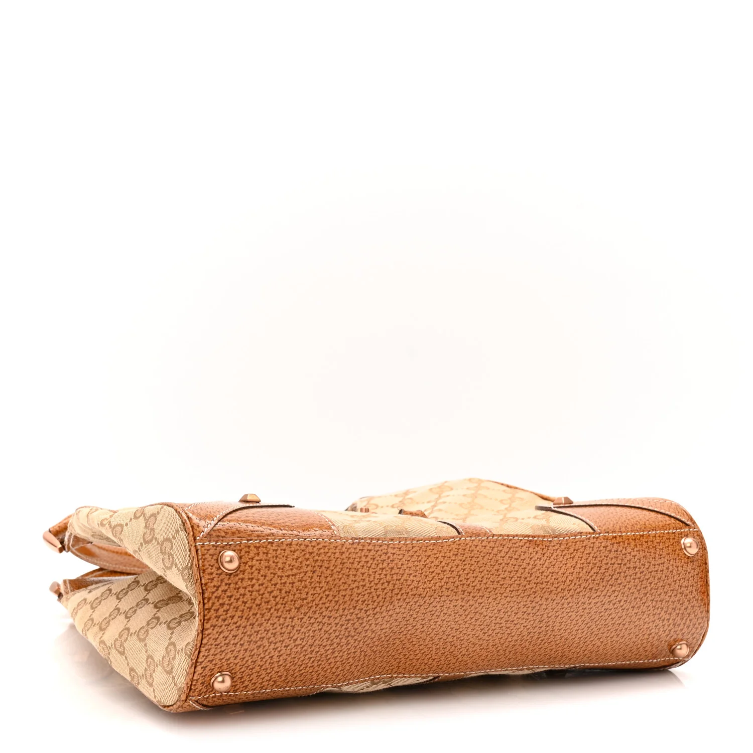 Monogram Calfskin Large Bardot Shoulder Bag Light Brown - Image 4
