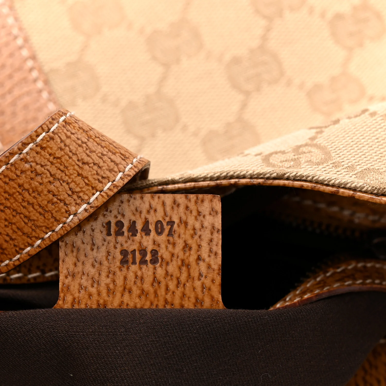 Monogram Calfskin Large Bardot Shoulder Bag Light Brown - Image 7