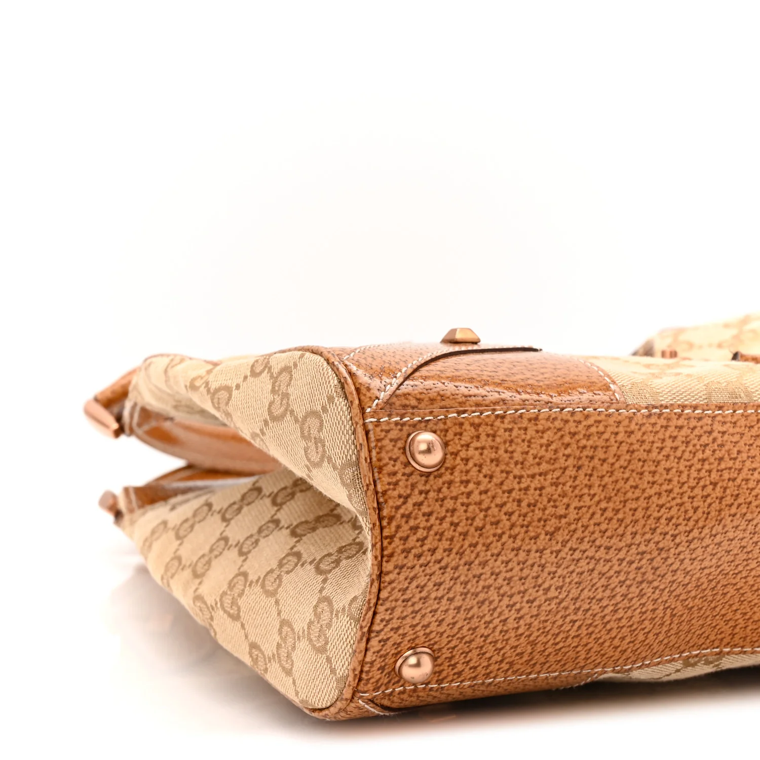 Monogram Calfskin Large Bardot Shoulder Bag Light Brown - Image 9