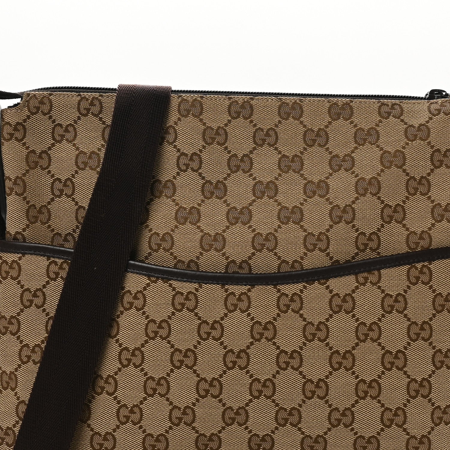 Monogram Calfskin Perforated Medium Flat Messenger Bag Dark Brown - Image 8