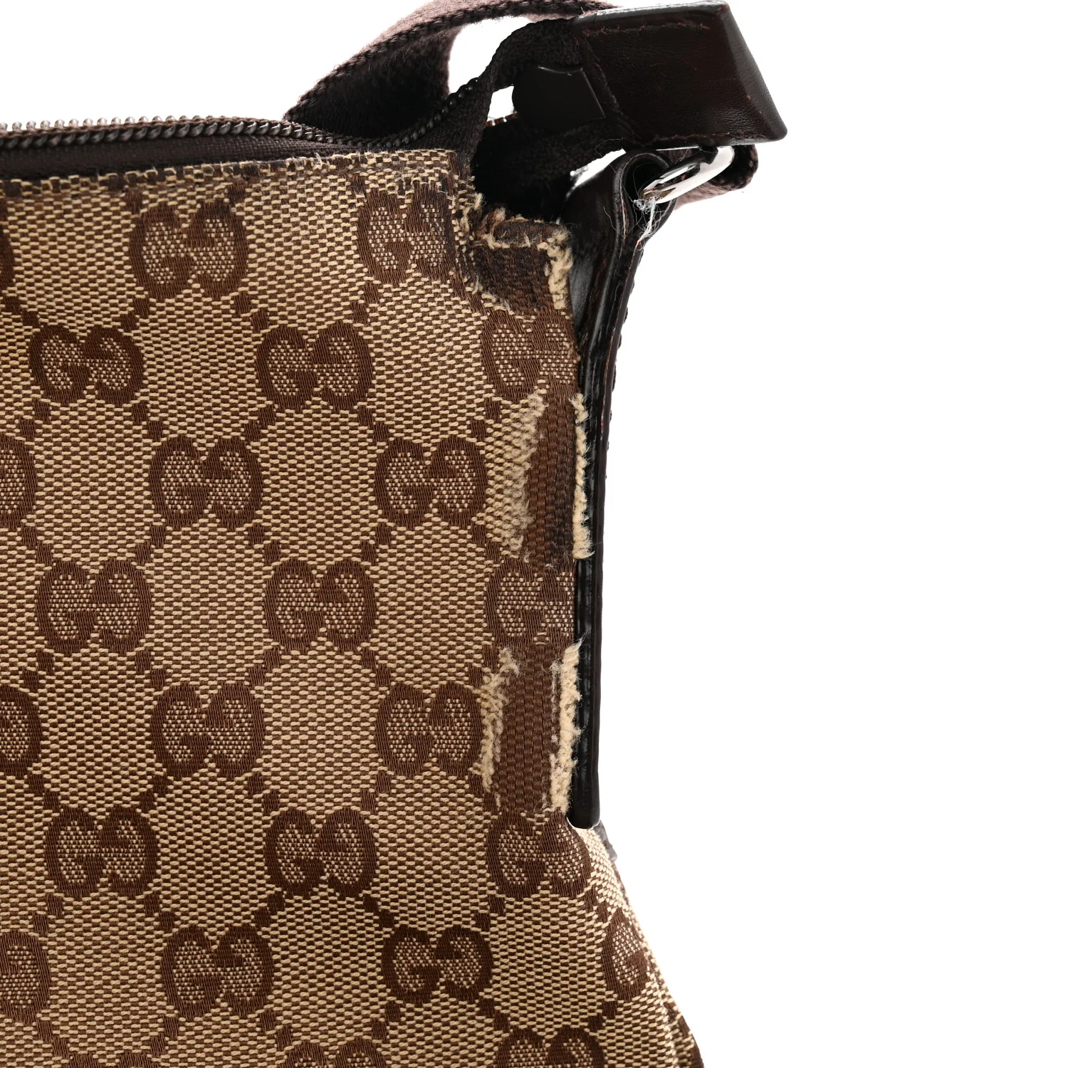 Monogram Calfskin Perforated Medium Flat Messenger Bag Dark Brown - Image 13