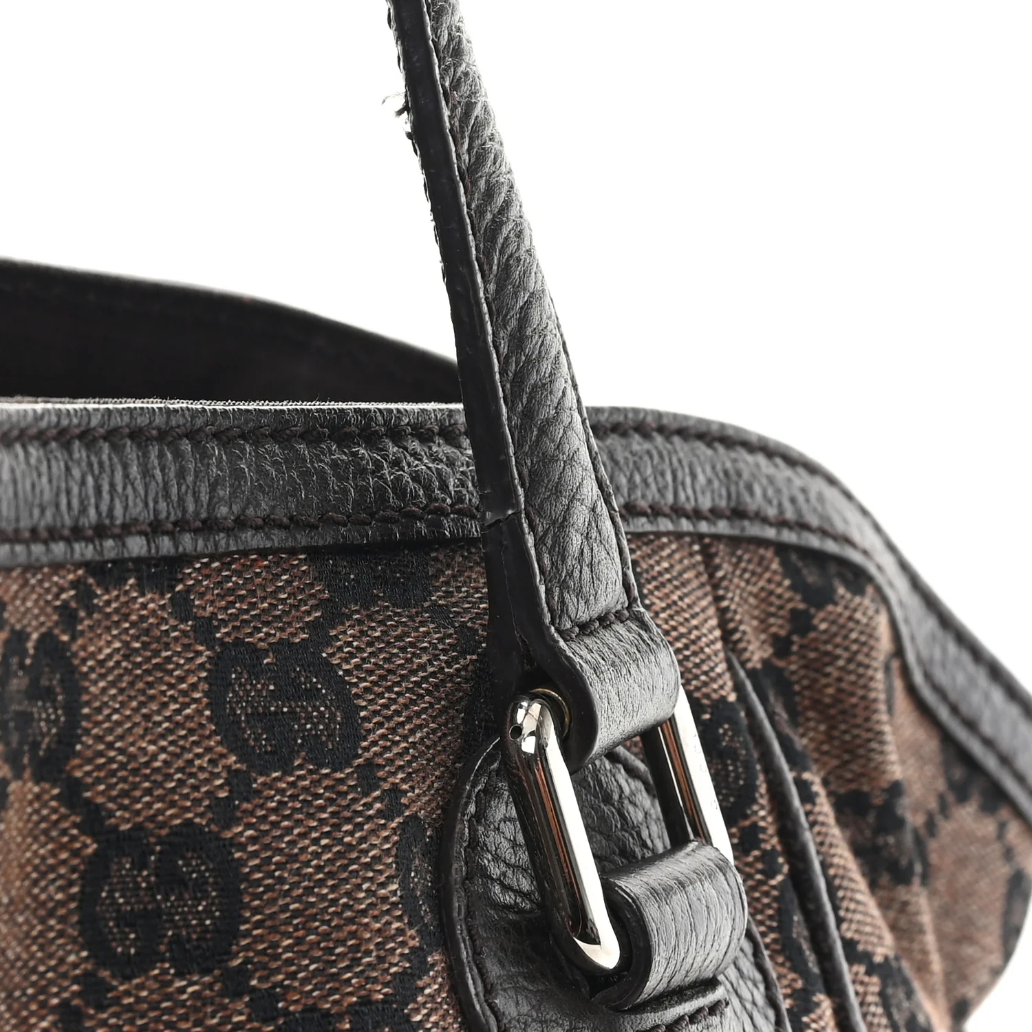 Monogram Denim Full Moon Tote Dark Brown - Image 11