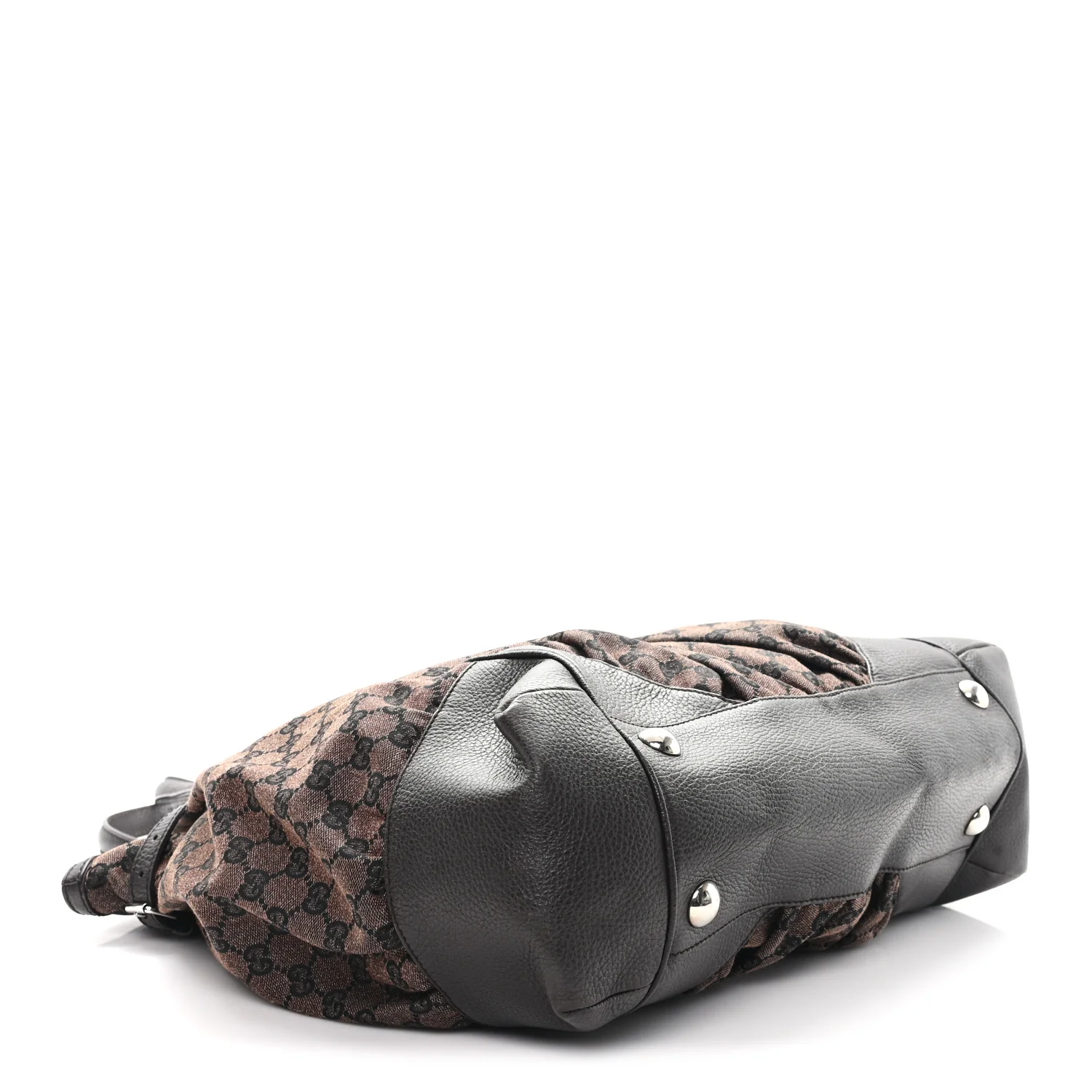 Monogram Denim Full Moon Tote Dark Brown - Image 4
