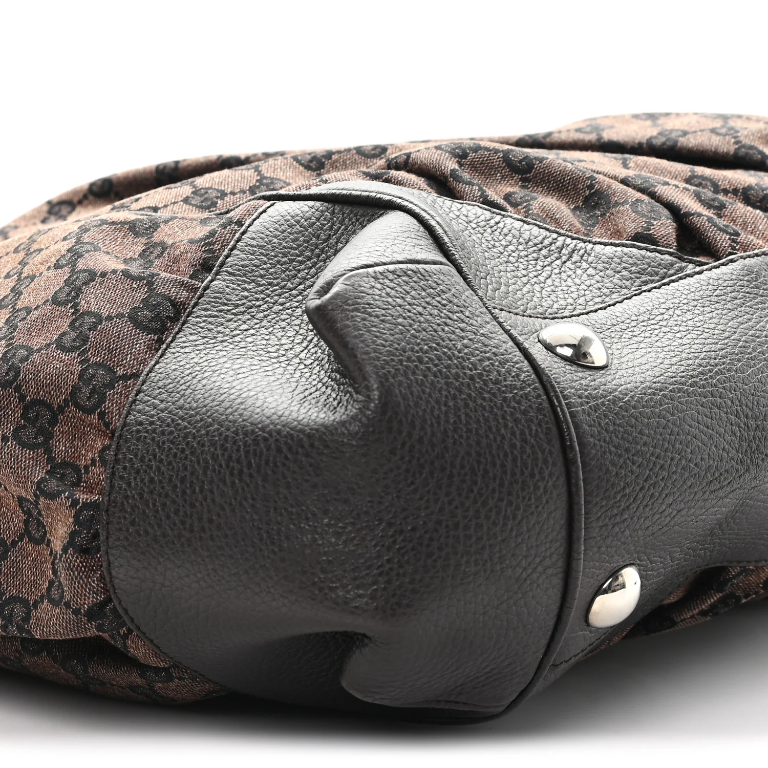 Monogram Denim Full Moon Tote Dark Brown - Image 9