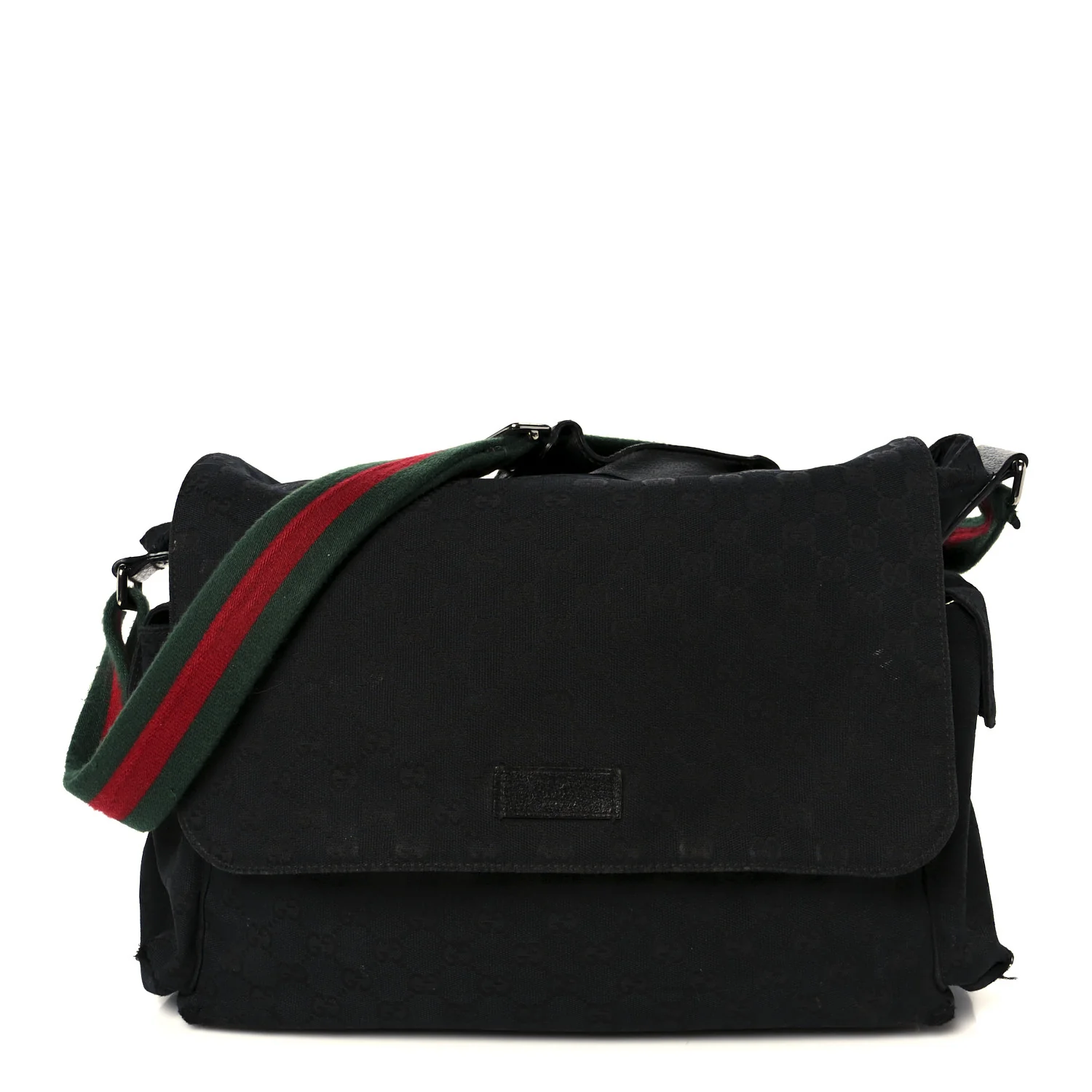 Monogram Diaper Messenger Bag Black