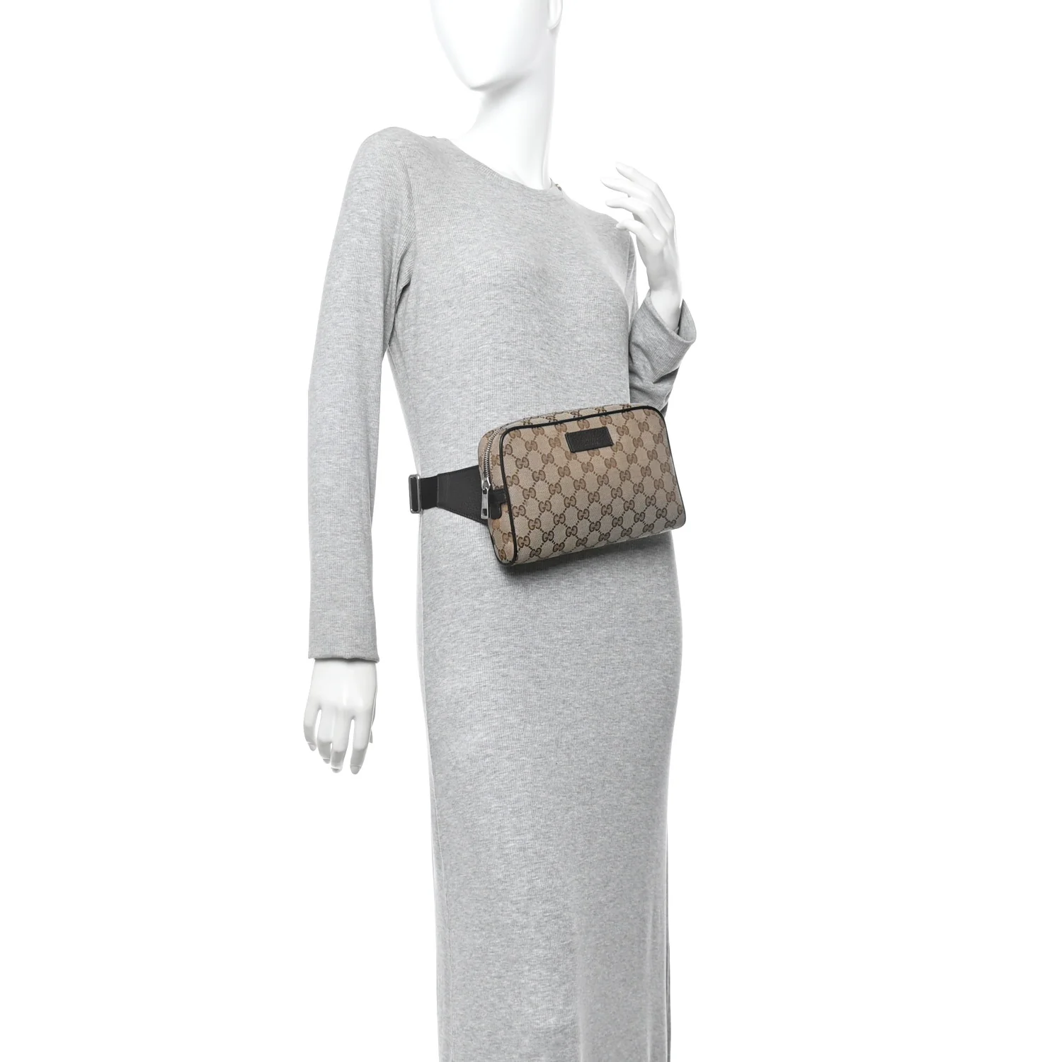 Monogram Dollar Calfskin Belt Bag Beige Ebony Testa di Moro Marrone Scuro - Image 2