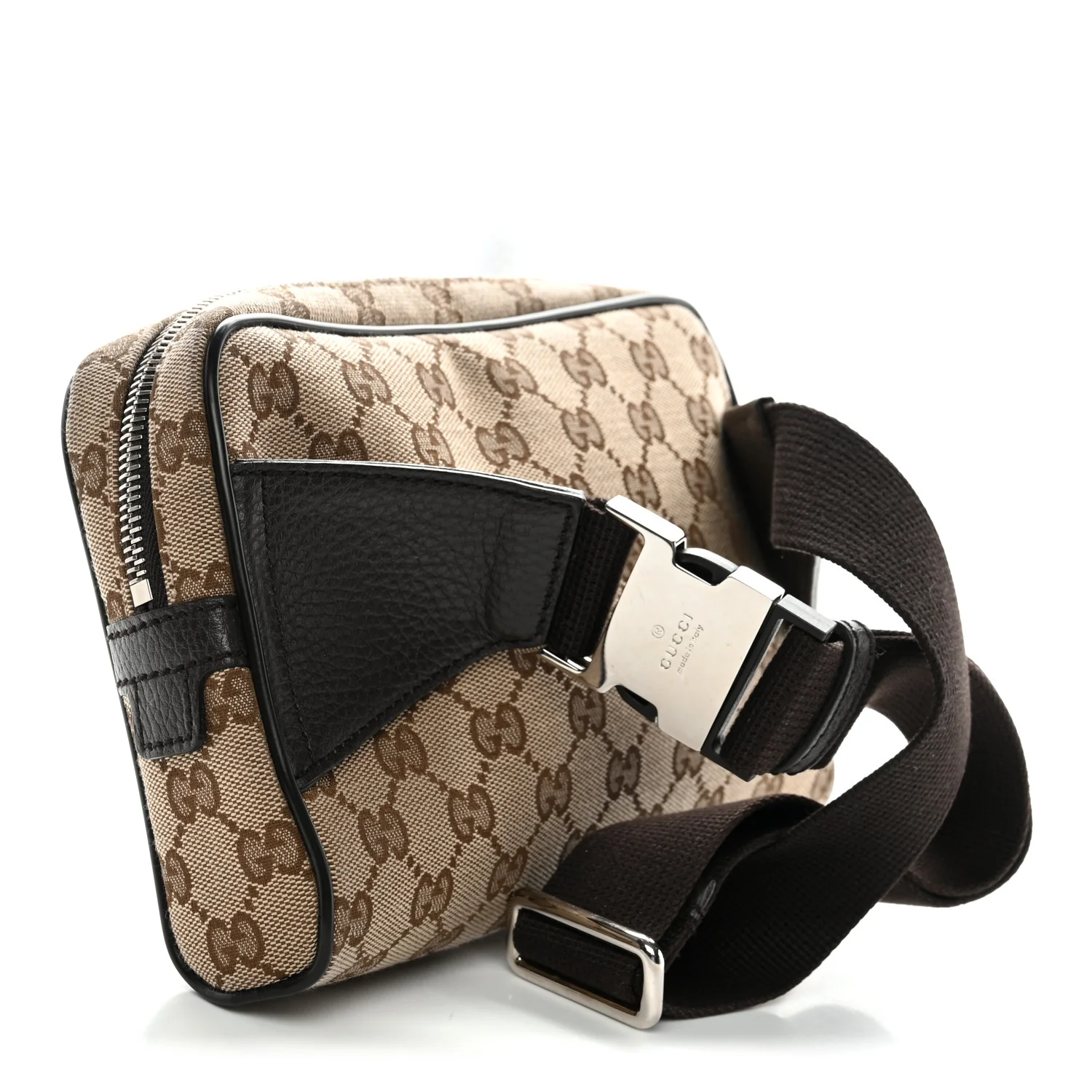 Monogram Dollar Calfskin Belt Bag Beige Ebony Testa di Moro Marrone Scuro - Image 3