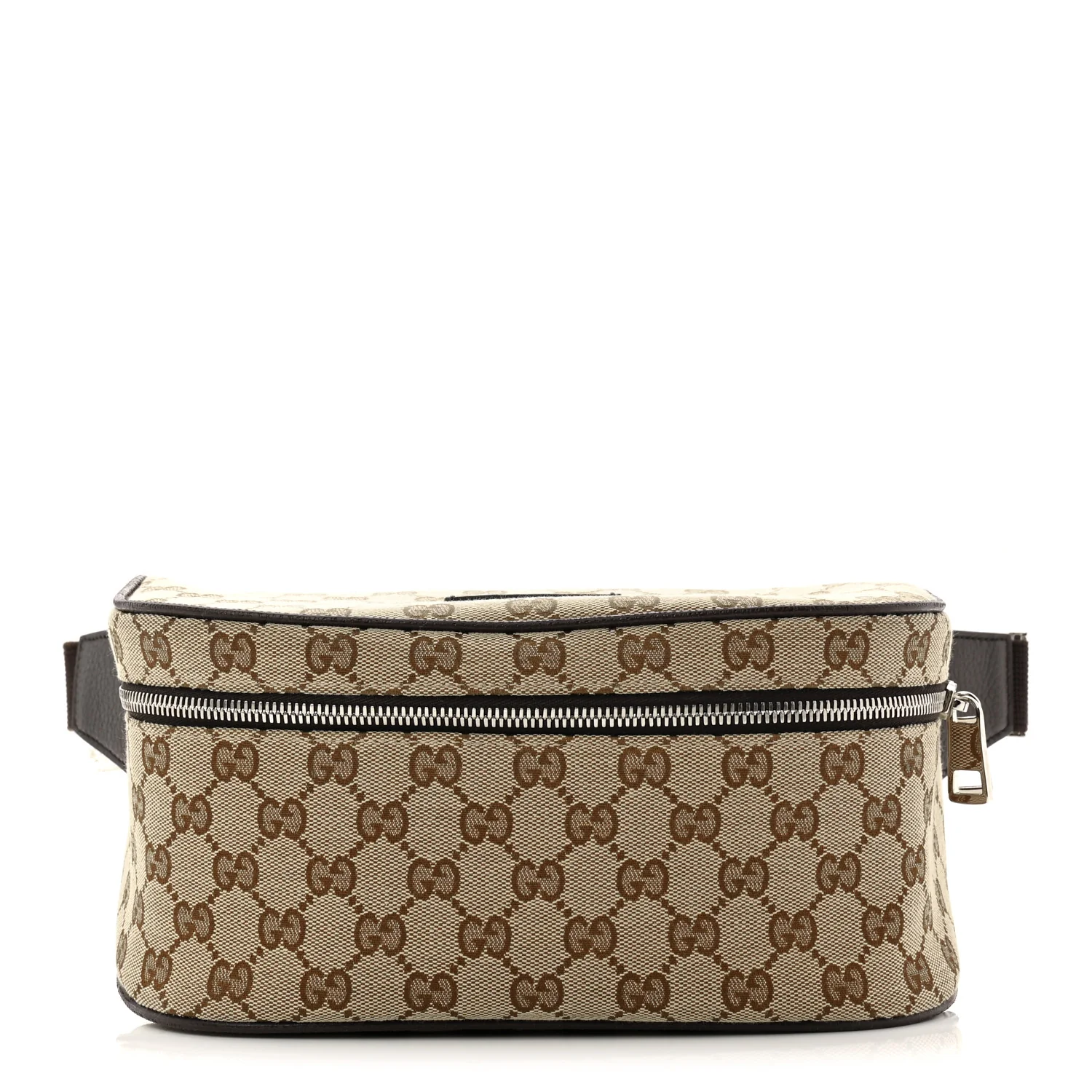 Monogram Dollar Calfskin Waist Pouch Beige Ebony Testa di Moro Marrone Scuro