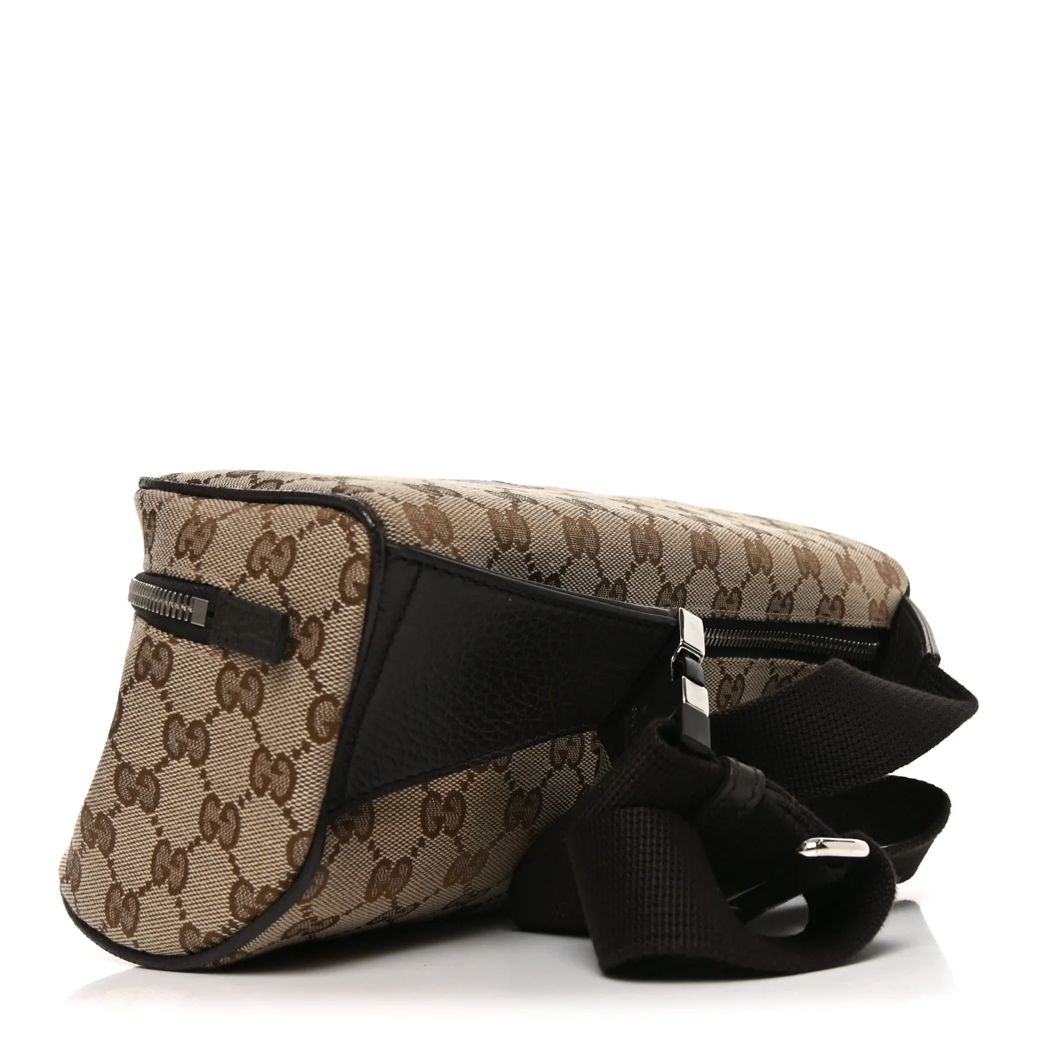 Monogram Dollar Calfskin Waist Pouch Beige Ebony Testa di Moro Marrone Scuro - Image 3
