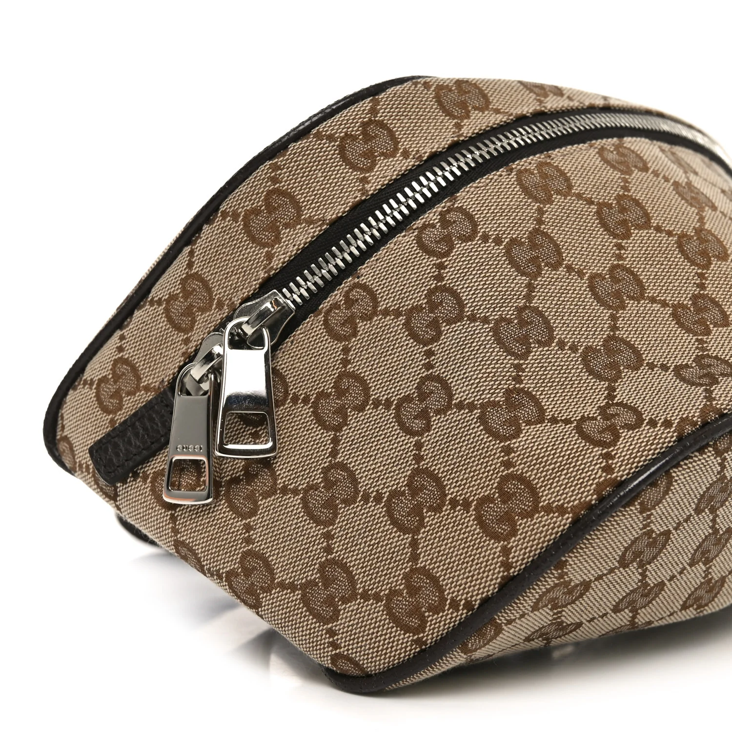 Monogram Dollar Calfskin Waist Pouch Beige Ebony Testa di Moro Marrone Scuro - Image 9