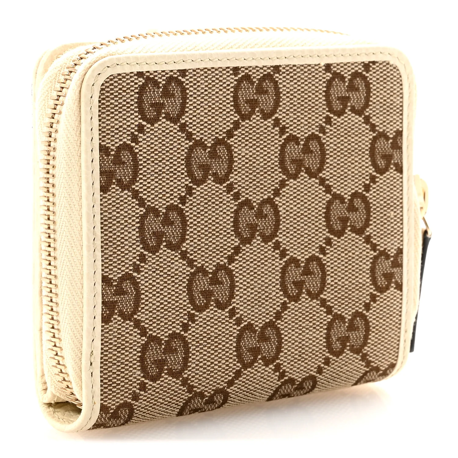 Monogram Dollar Calfskin Zip Around French Wallet Beige Ebony Avoire - Image 3