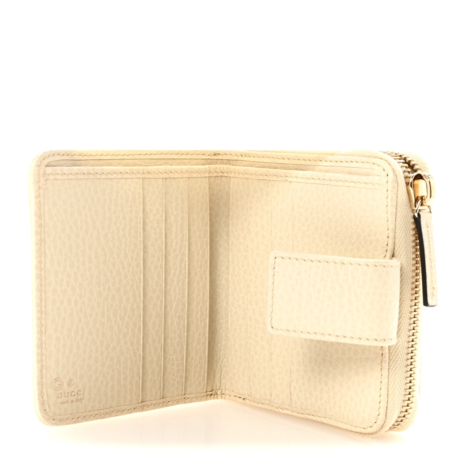 Monogram Dollar Calfskin Zip Around French Wallet Beige Ebony Avoire - Image 5