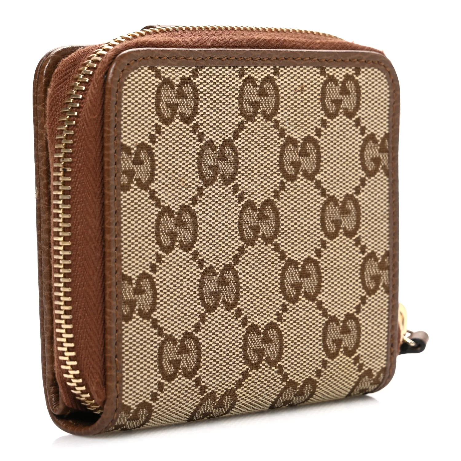 Monogram Dollar Calfskin Zip Around French Wallet Beige Ebony Tabacco - Image 3
